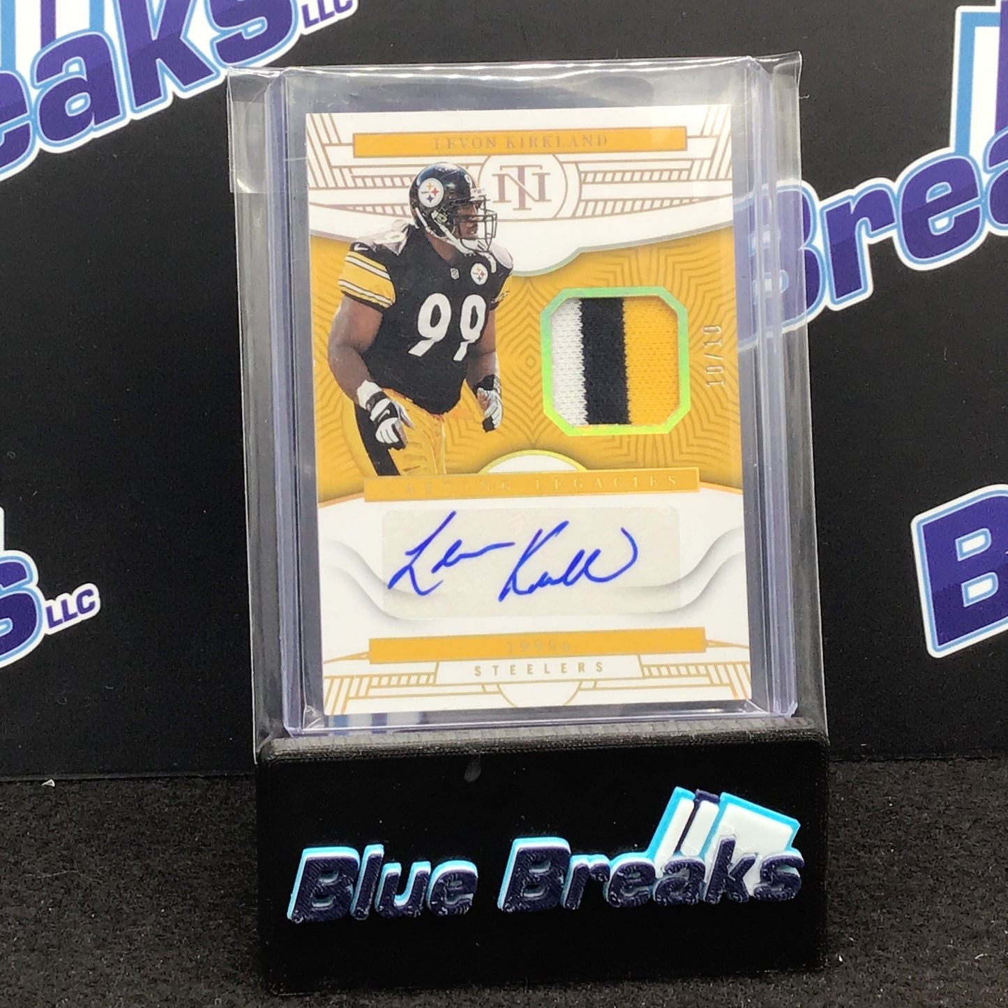 2022 Panini - National Treasures - Lasting Legacies- Levon Kirkland - auto - 10/10 - #LLE-LKI - football - Pittsburgh Steelers