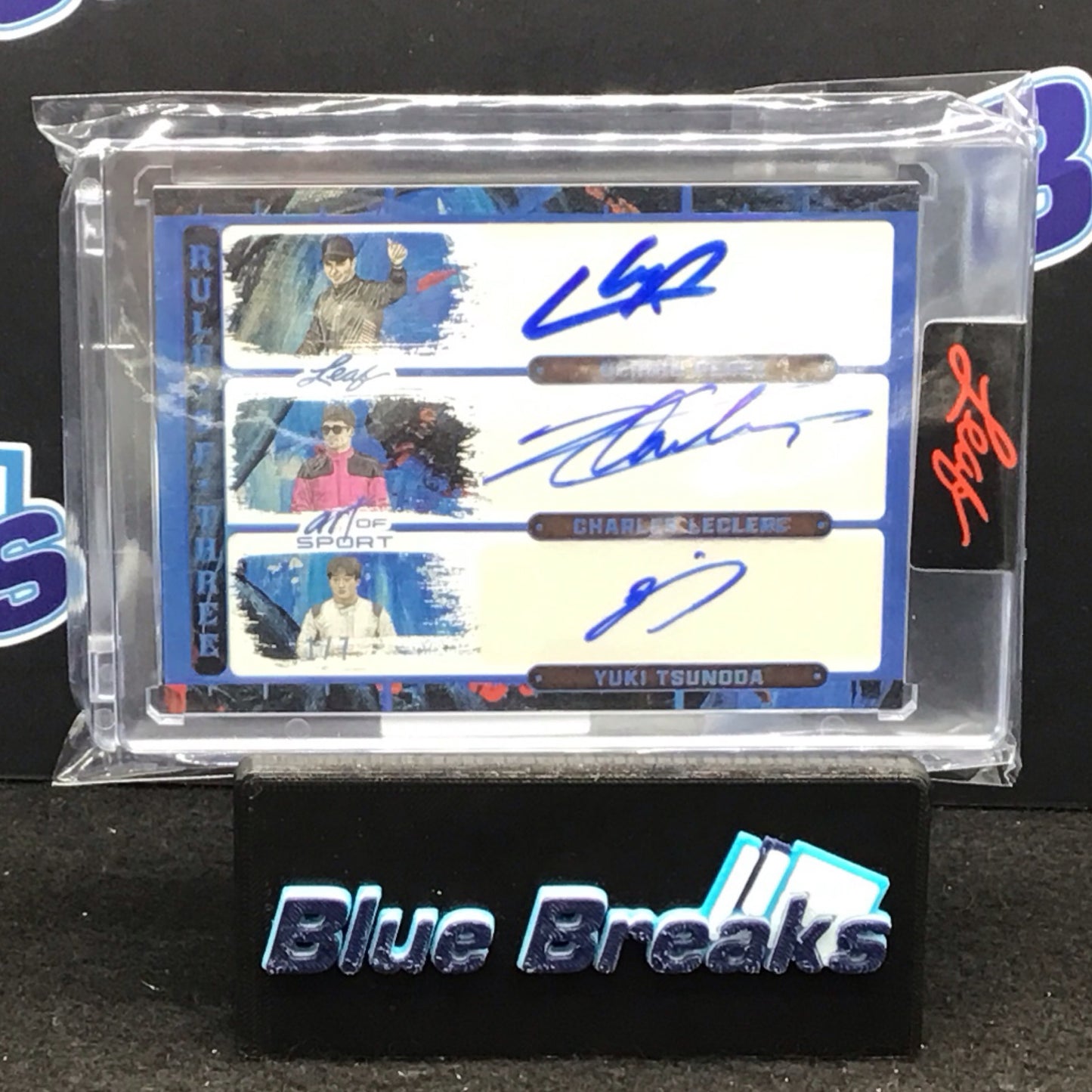 2023 Leaf Art of Sport Rule of Three Sergio Perez Charles Leclerc Yuki Tsunoda 1/7 #R3-17 F1