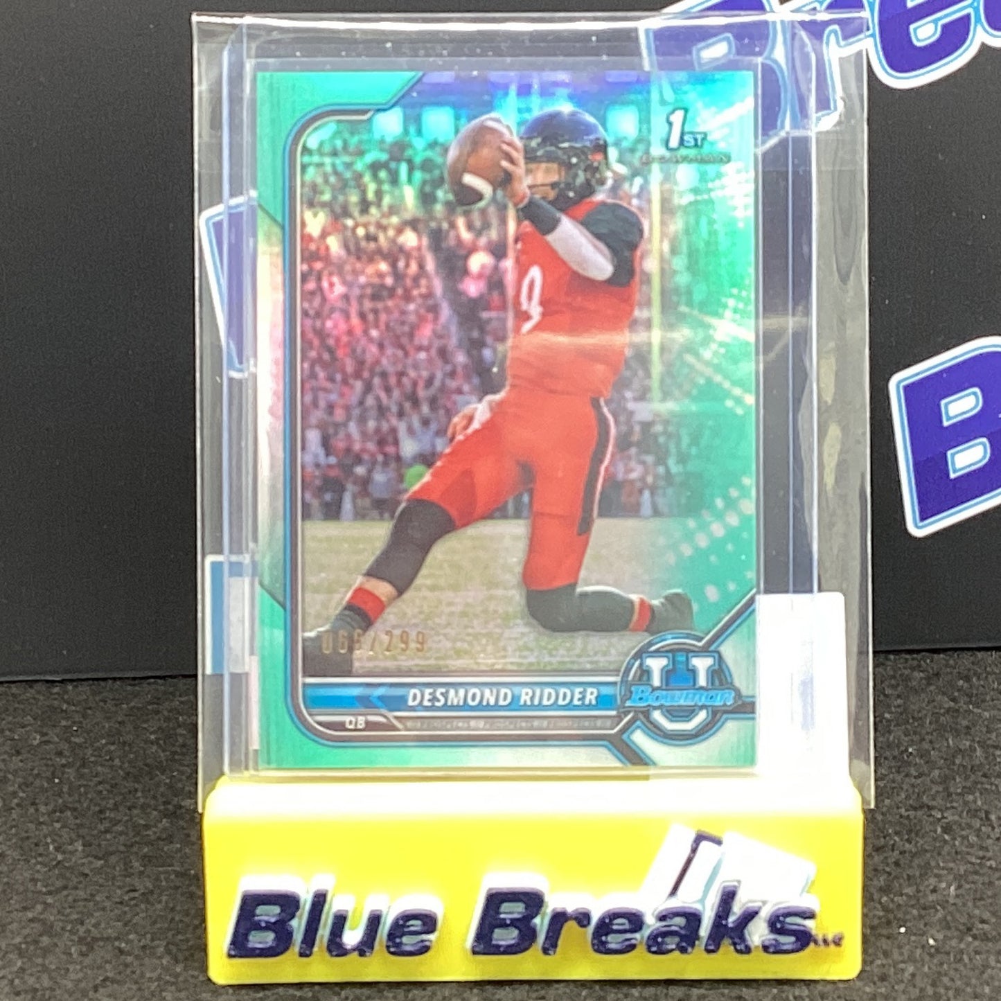 2022 Topps Bowman U Bowman 1st Aqua Demond Ridder 068/299 49