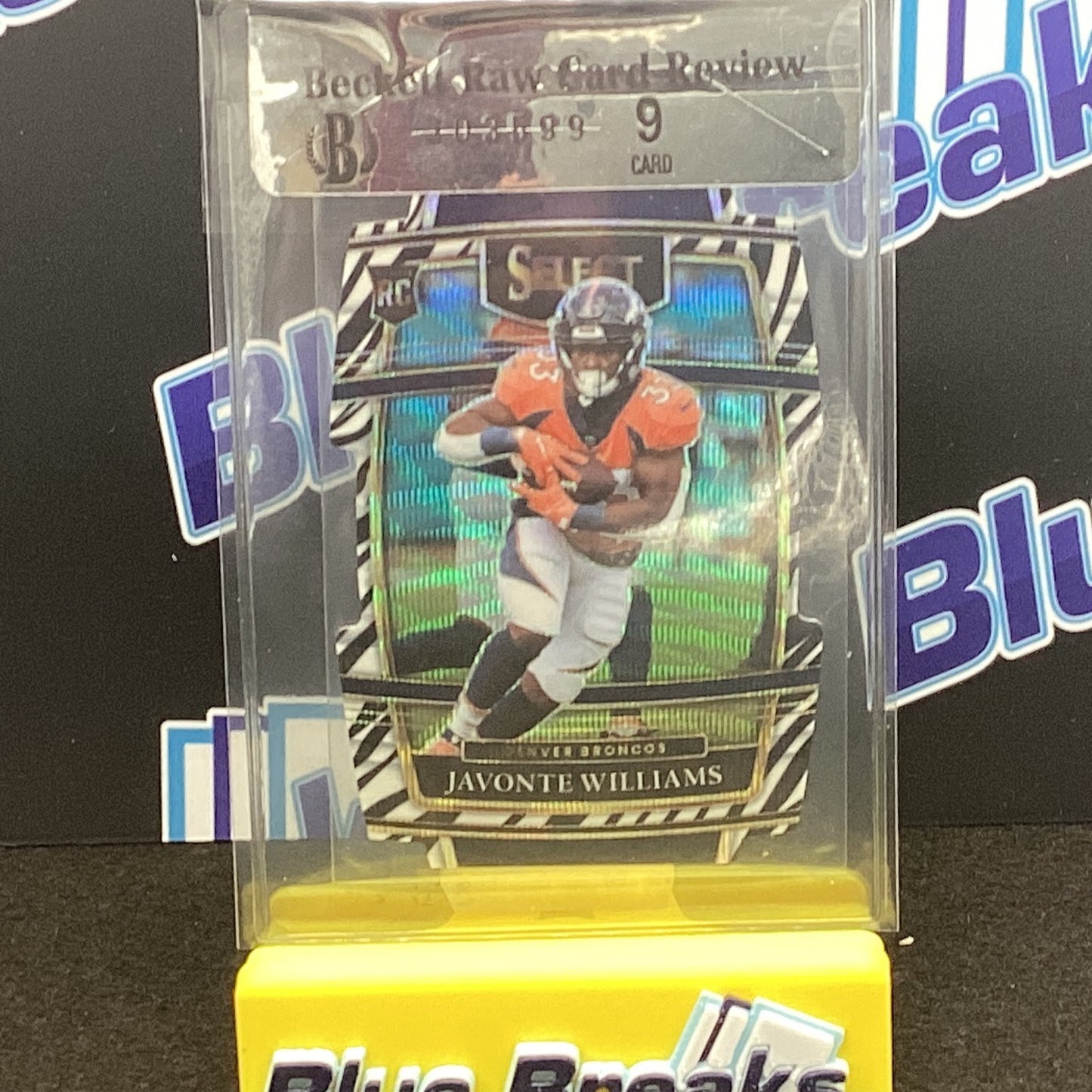 2021 Panini Select - Javonte Williams Zebra Die Cut - 57 - Denver Broncos