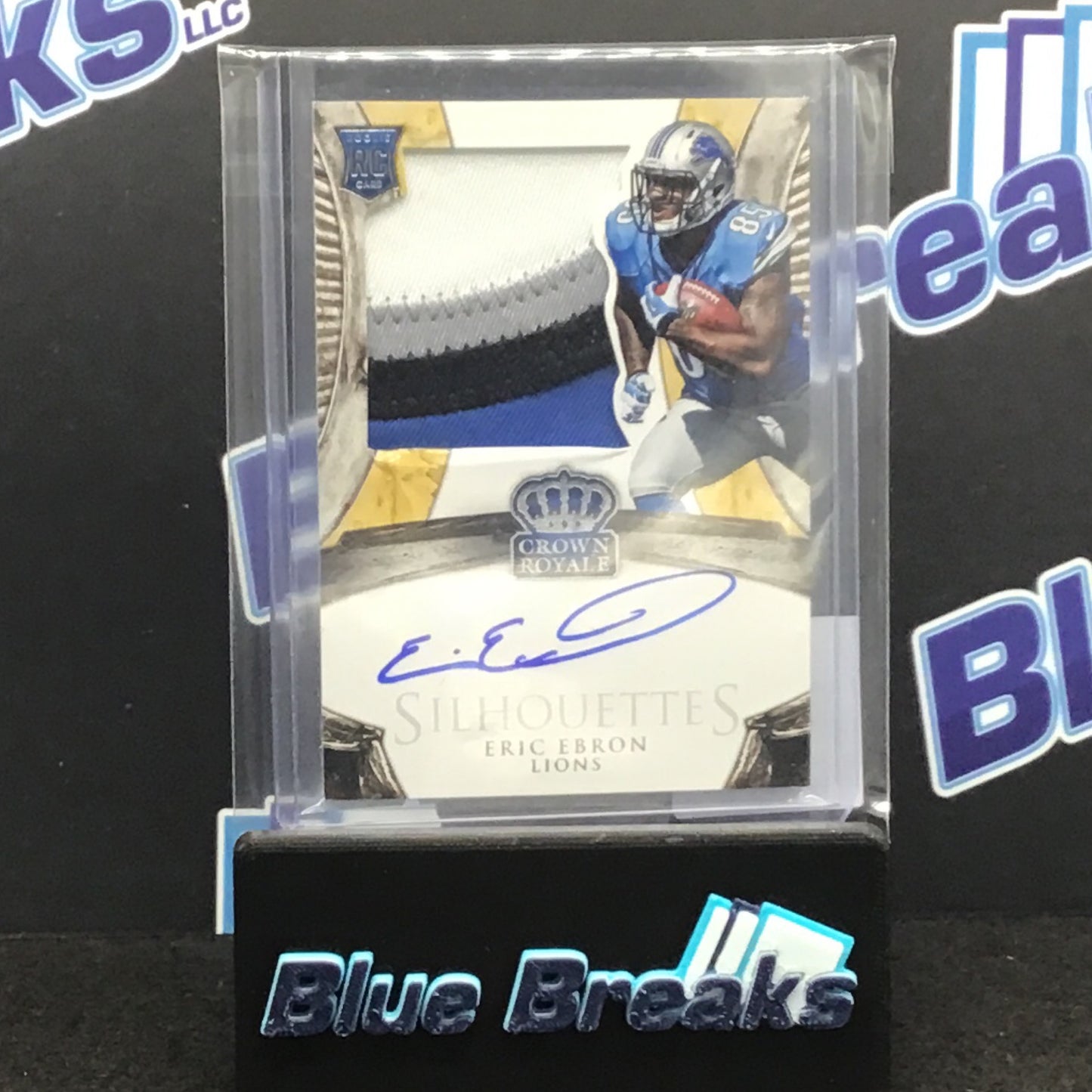 2014 Panini Crown Royale Eric Ebron auto relic 130/149 #223 Lions