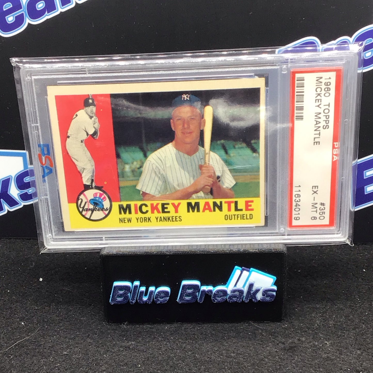 1960 Topps Mickey Mantle #350 PSA 6 Yankees