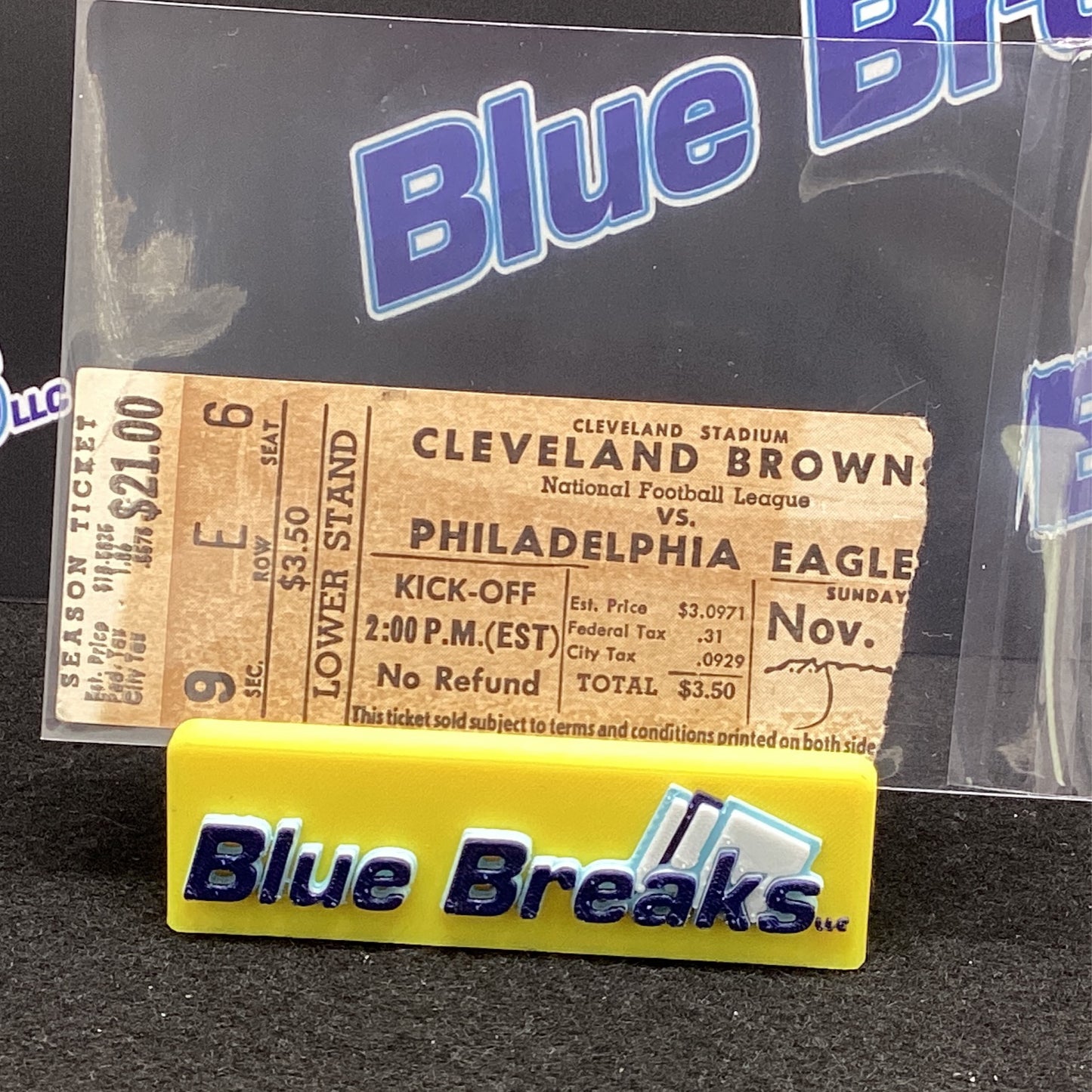 1958 Ticket - Cleveland Browns vs Philadelphia Eagles 9 - E - 6