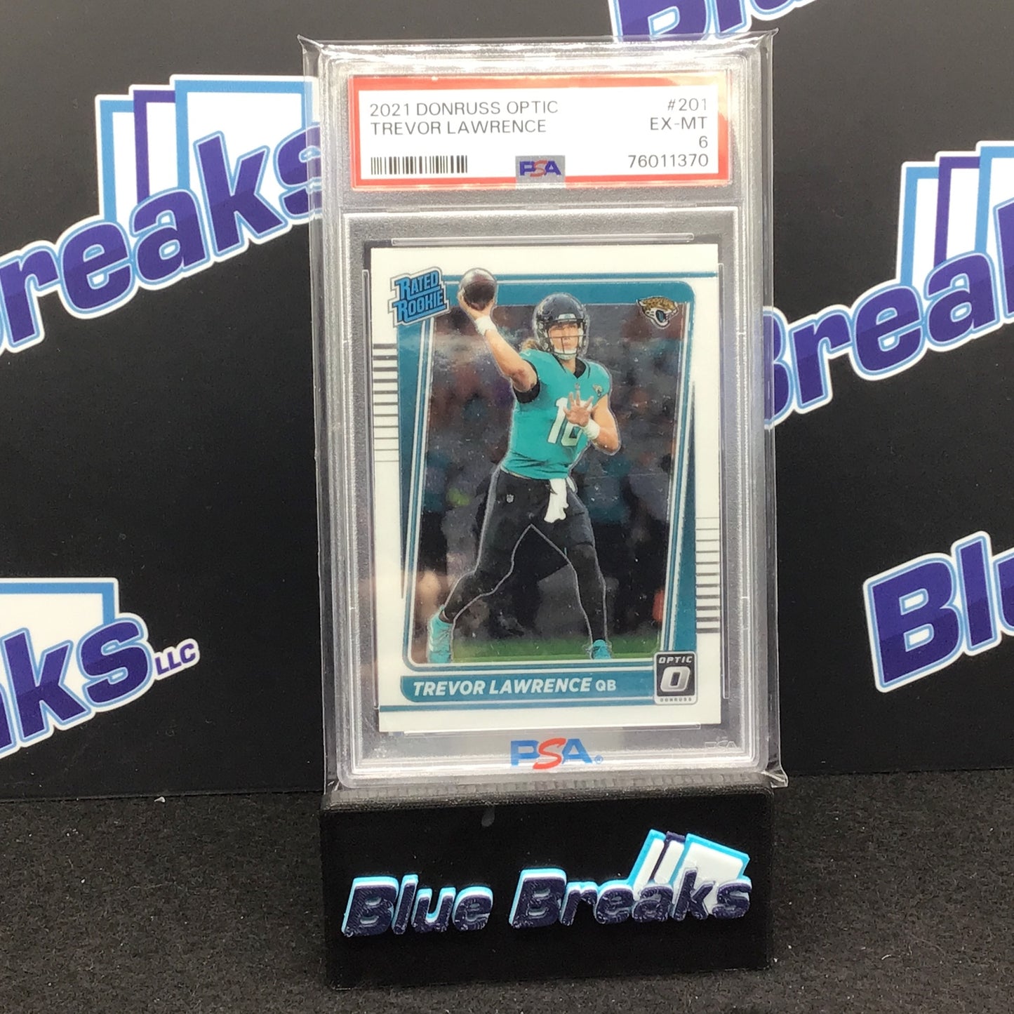 2021 Donruss Optic - Trevor Lawrence - #201 - Jacksonville Jaguars - PSA 6