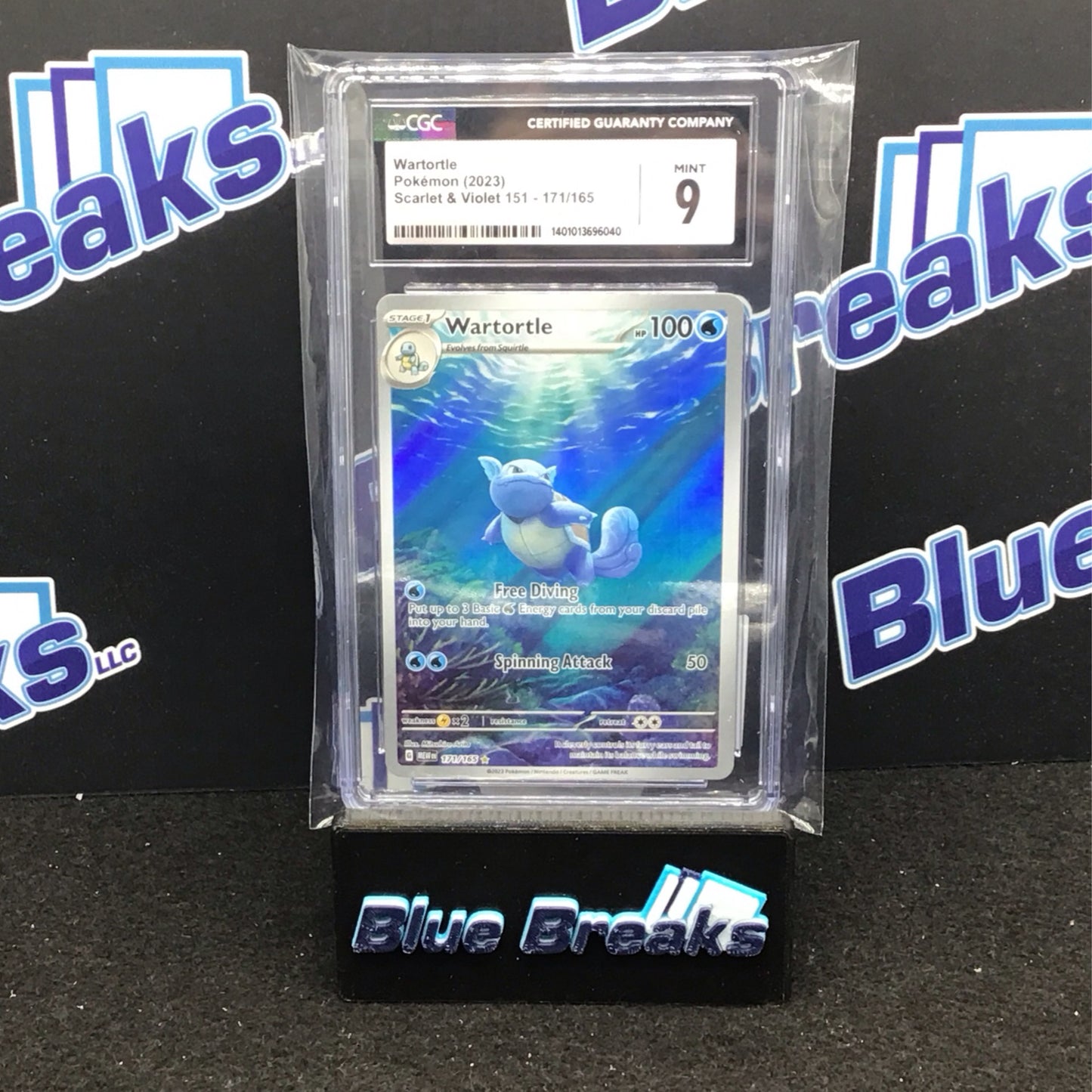 2023 Pokémon Wartortle Scarlet & Violet 151 - 171/165 CGC 9