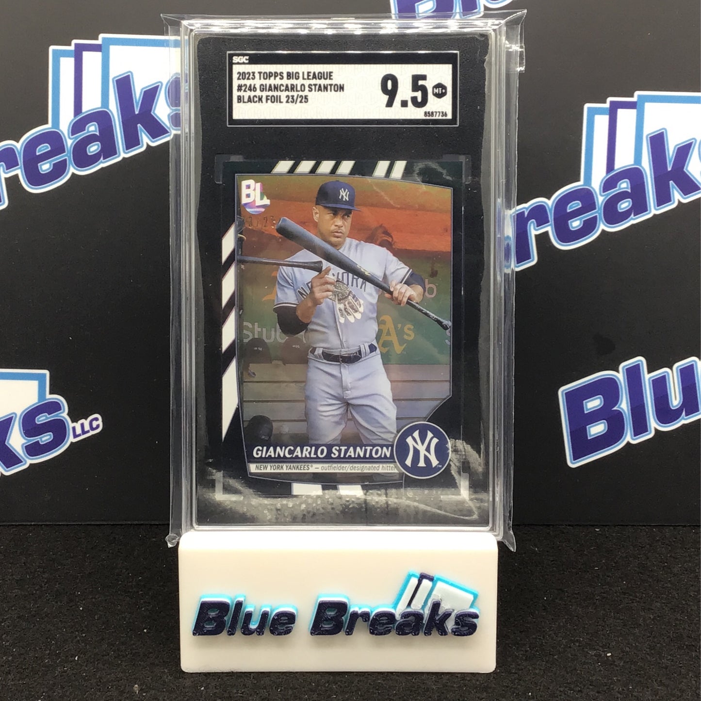 2023 Topps Big League - Giancarlo Stanton - Black Foil - 23/25 - New York Yankees - SGC 9.5