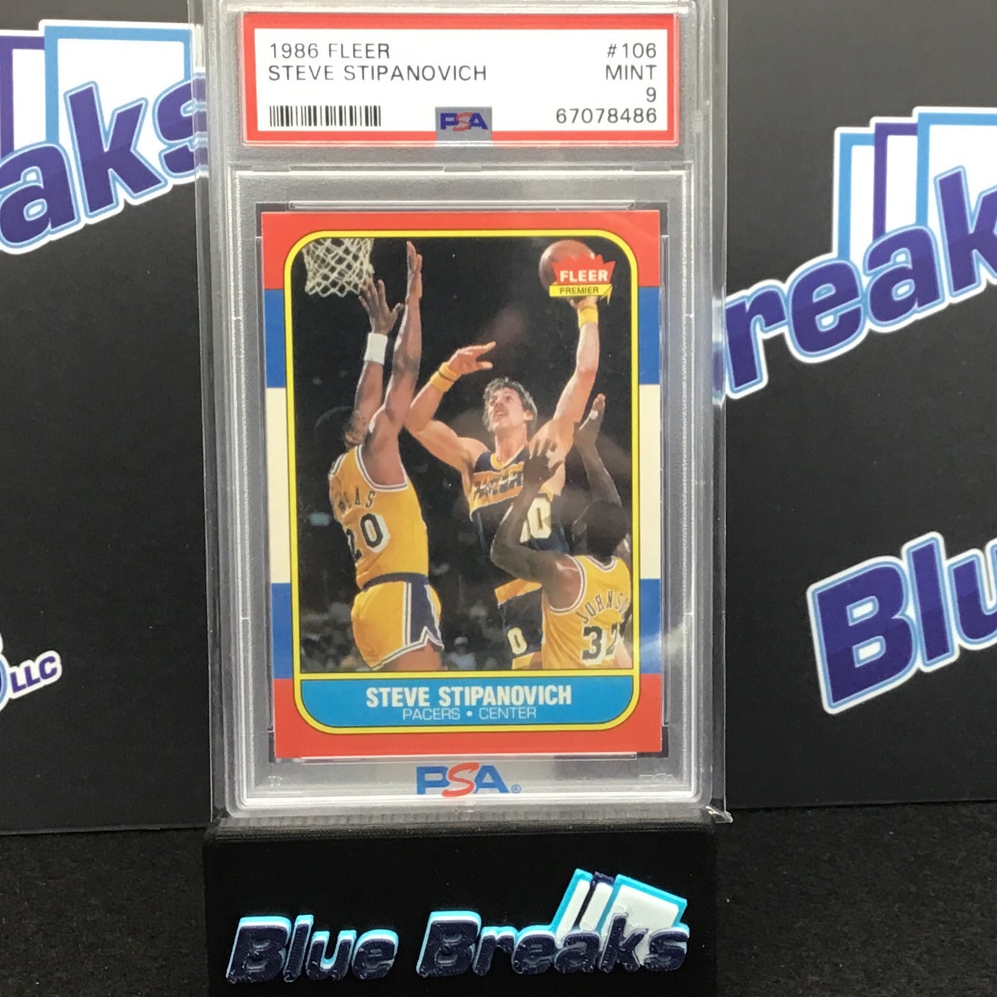 1986 Fleer - Steve Stipanovich - Pacers - #106 - PSA 9