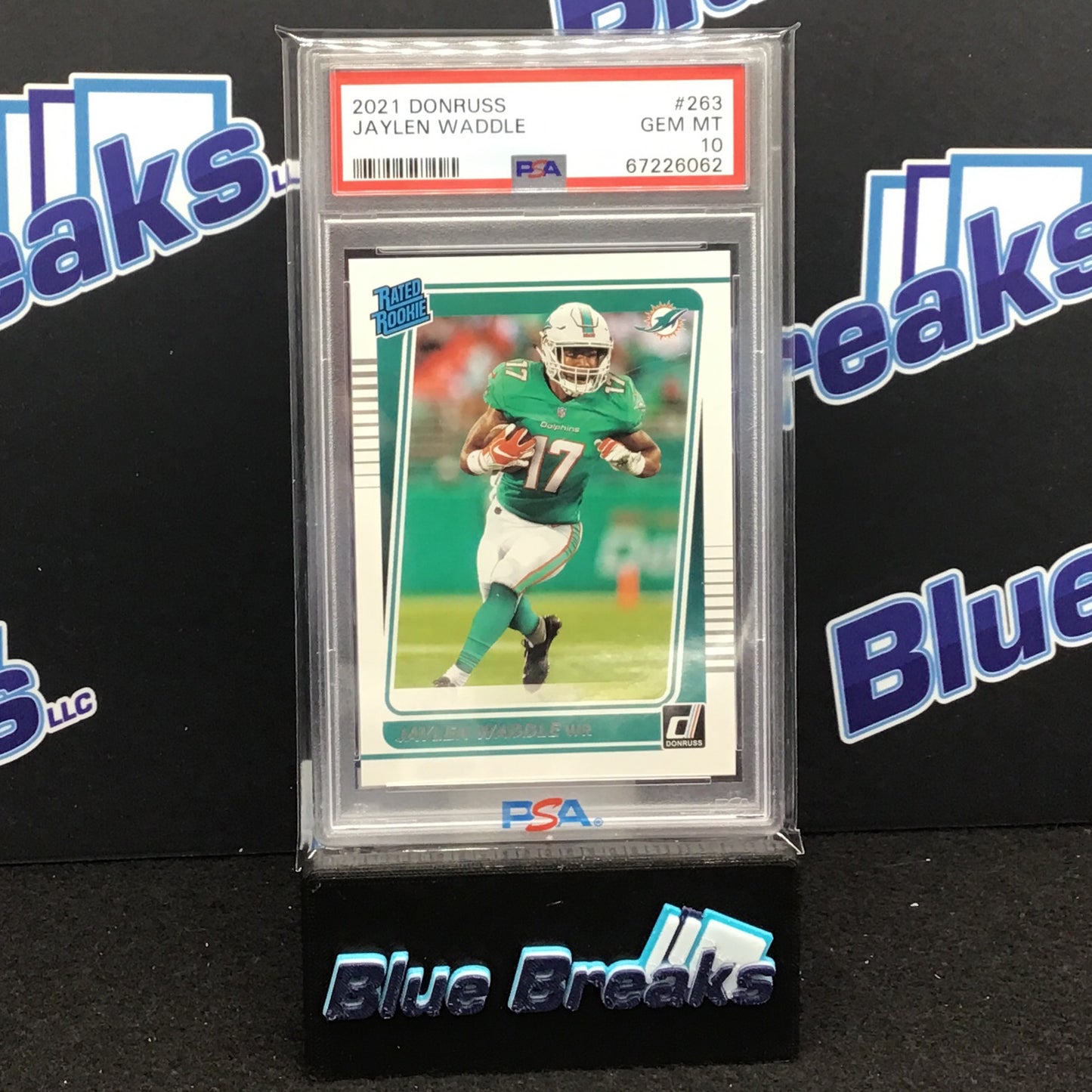 2021 Panini Donruss Jaylen Waddle #263 PSA 10 Dolphins