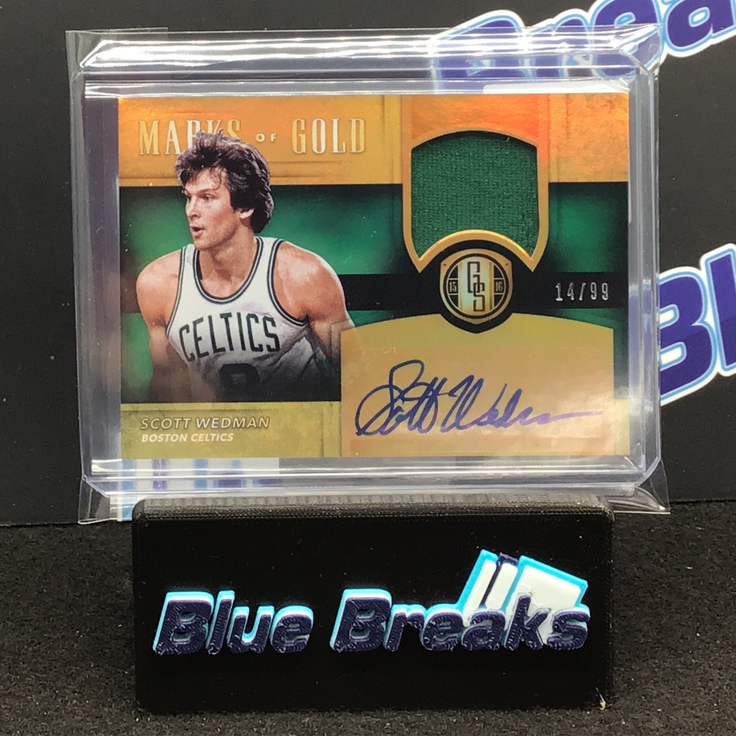 2015-16 Panini Gold Standard Scott Wedman relic auto 14/99 #22 Celtics