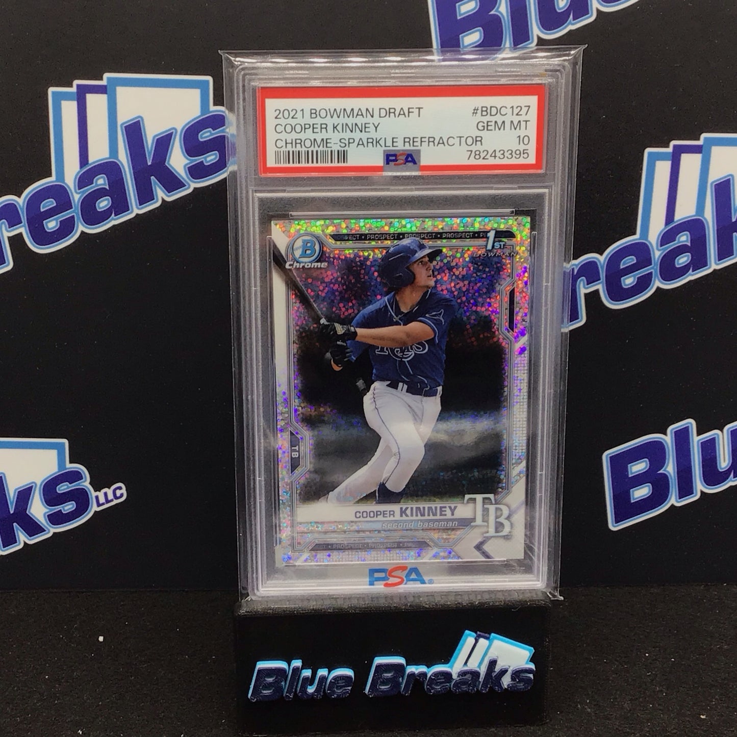 2021 Bowman Draft Chrome Sparkle Refractor #BDC127 Cooper Kinney PSA 10 Rays