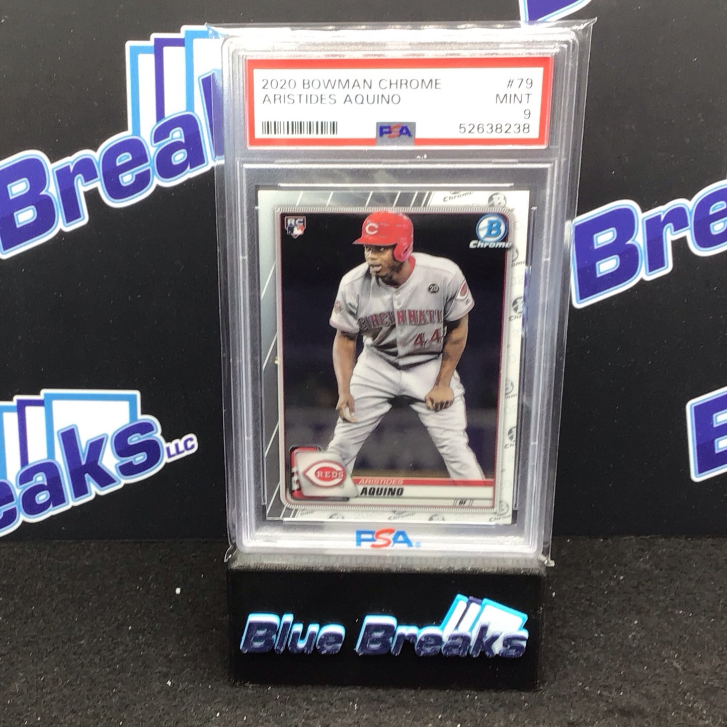 2020 Bowman Chrome Aristides Aquino #79 PSA 9 Reds