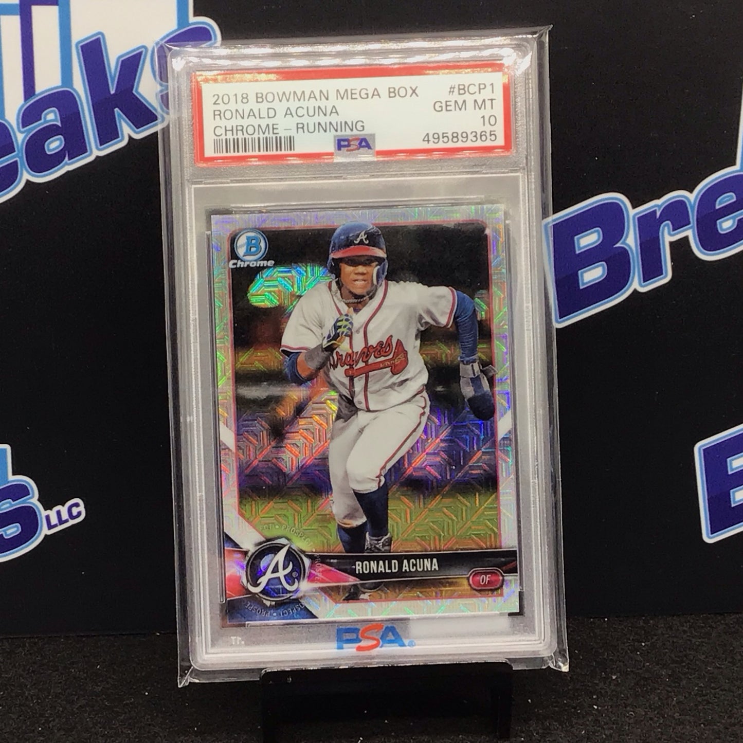 2018 Bowman Chrome Mega Running Ronald Acuna Jr #BCP1 PSA 10 Braves