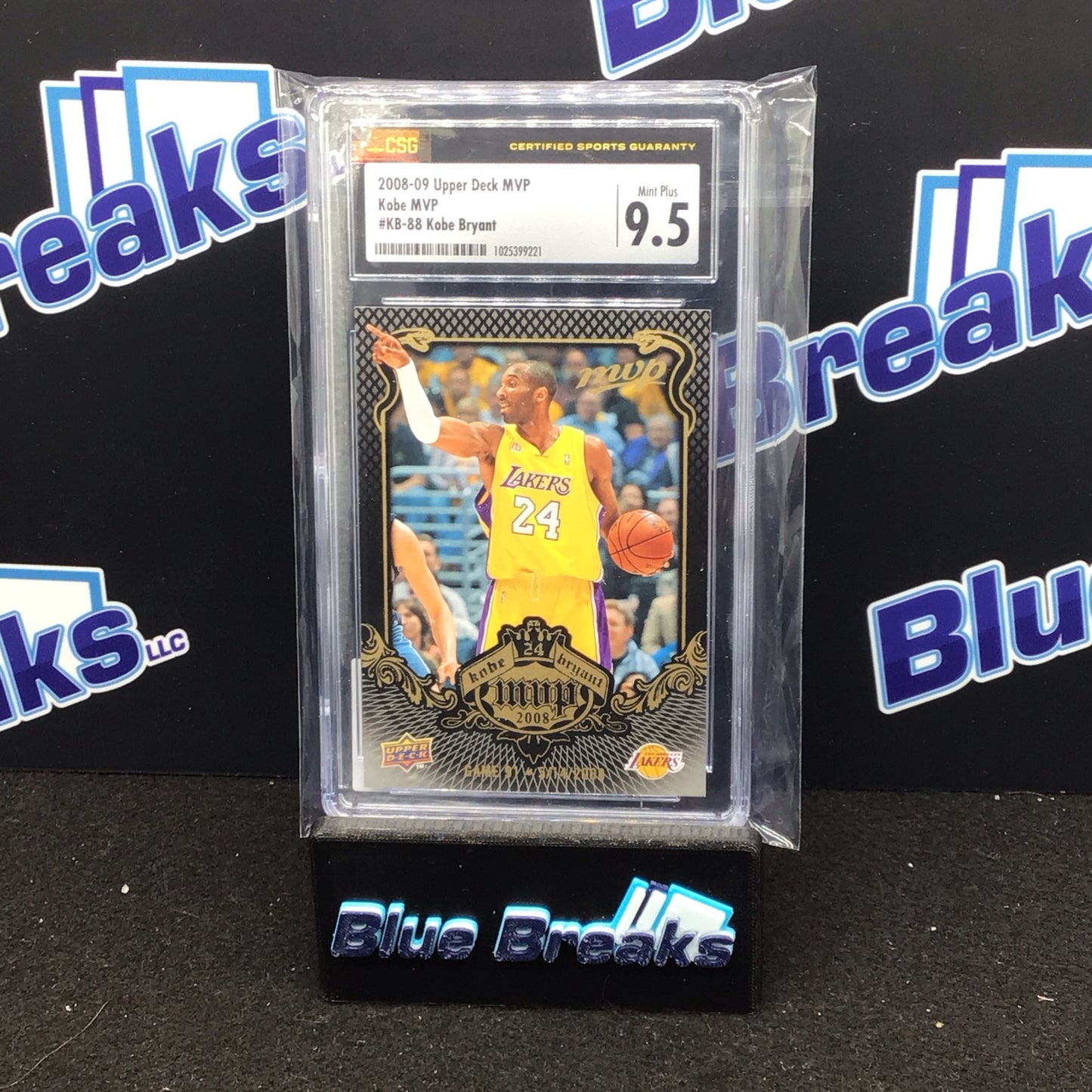 2008-09 Upper Deck MVP Kobe Bryant MVP #KB-88 CSG 9.5 Lakers