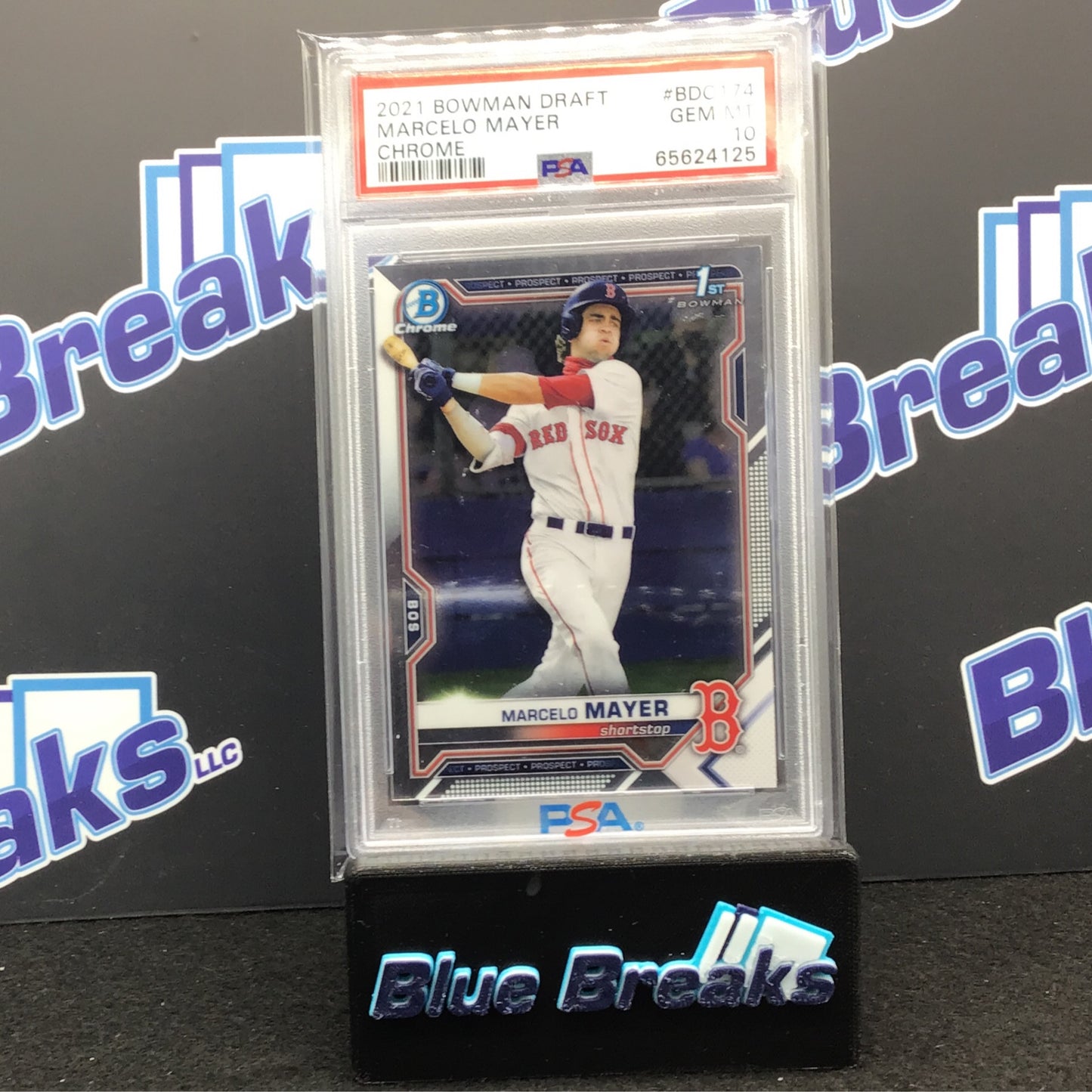 2021 Bowman Draft - Marcelo Mayer - Chrome - #BDC174 - PSA 10 - Boston Red Sox