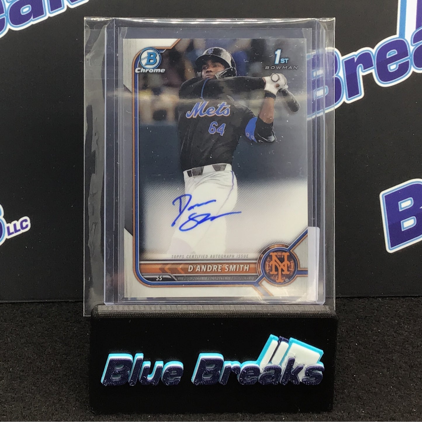 2022 Bowman Chrome 1st Bowman D'Andre Smith auto #CDA-DS Mets