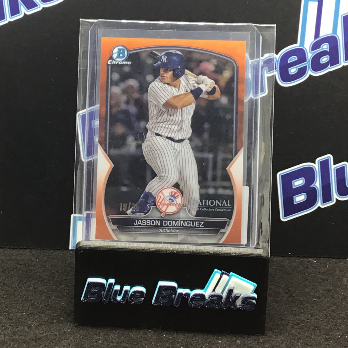 2023 Bowman Chrome Orange National Jasson Dominguez 19/25 #MLB-36 Yankees