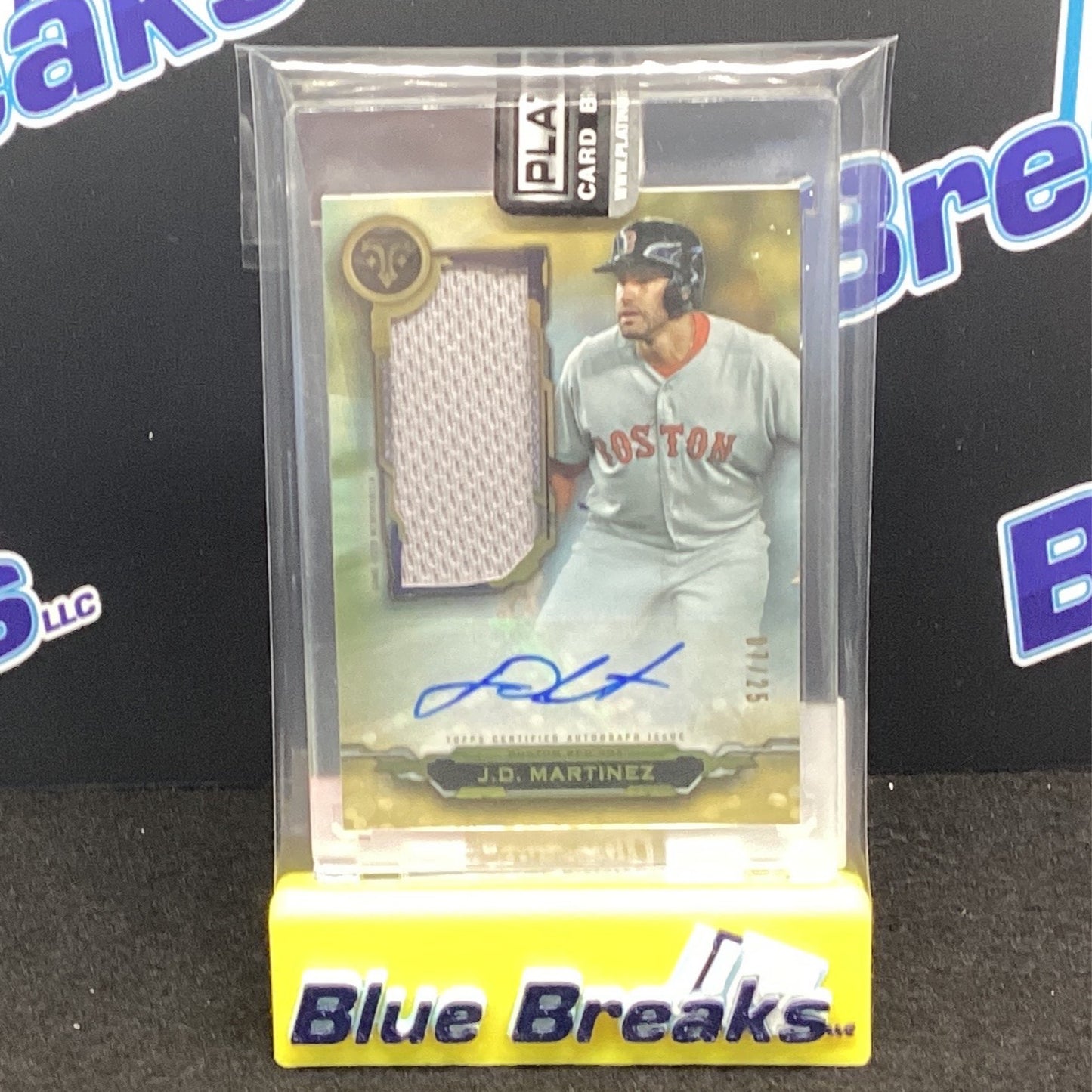2019 Topps Triple Treads auto jumbo relic JD Martinez 07/25
