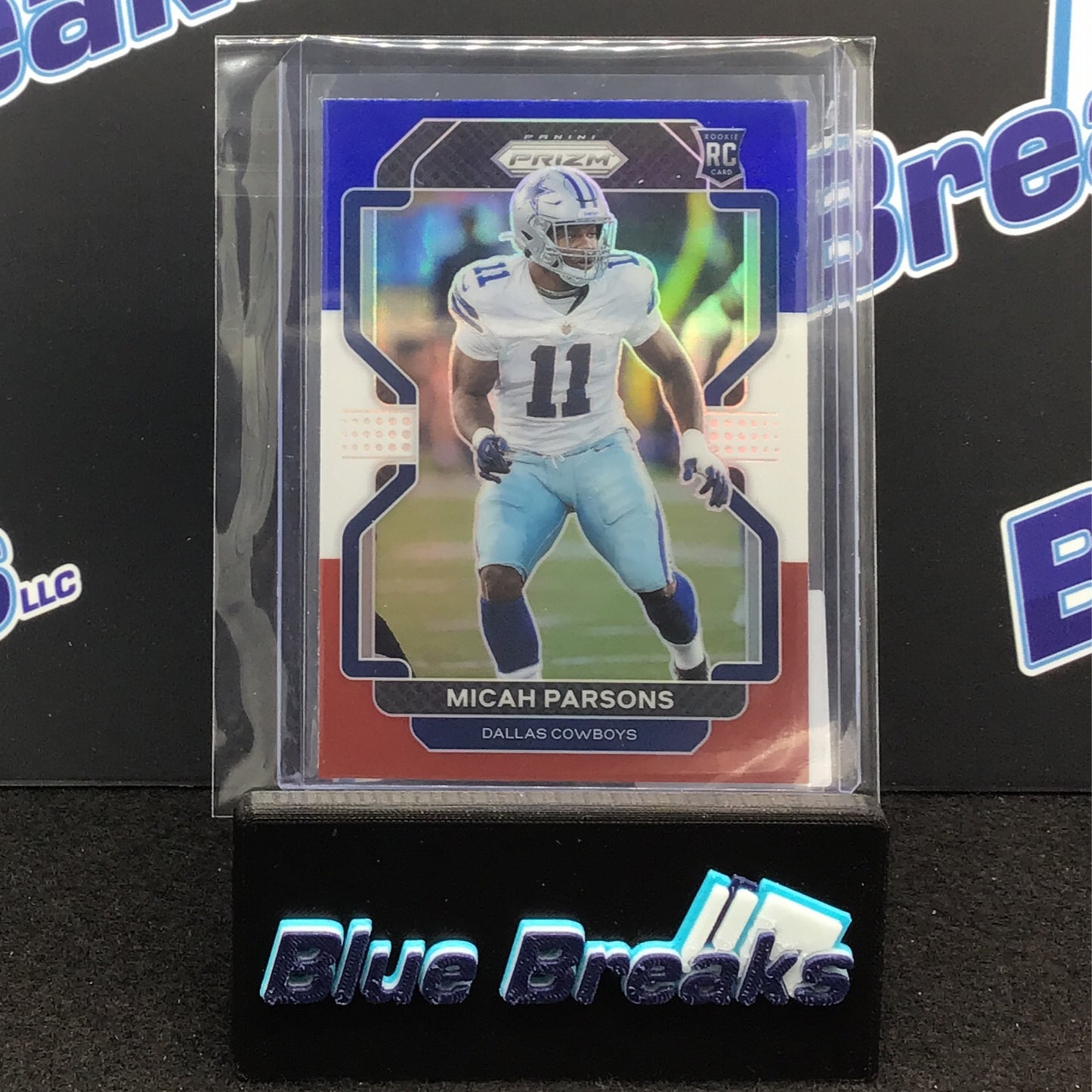2021 Panini Prizm Red White Blue Micah Parsons RC #382 Cowboys