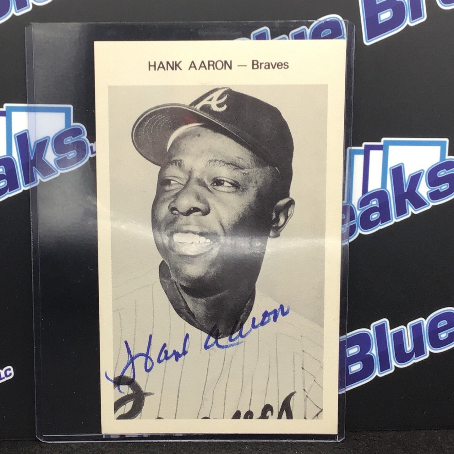 Hank Aaron Team Issued Post Card autograph JSA cert