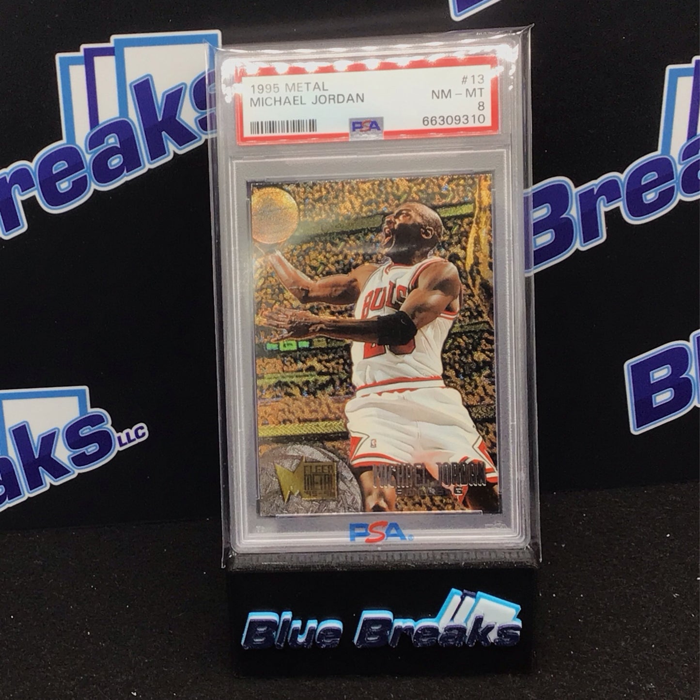 1995 Fleer Metal Michael Jordan #13 PSA 8 Bulls
