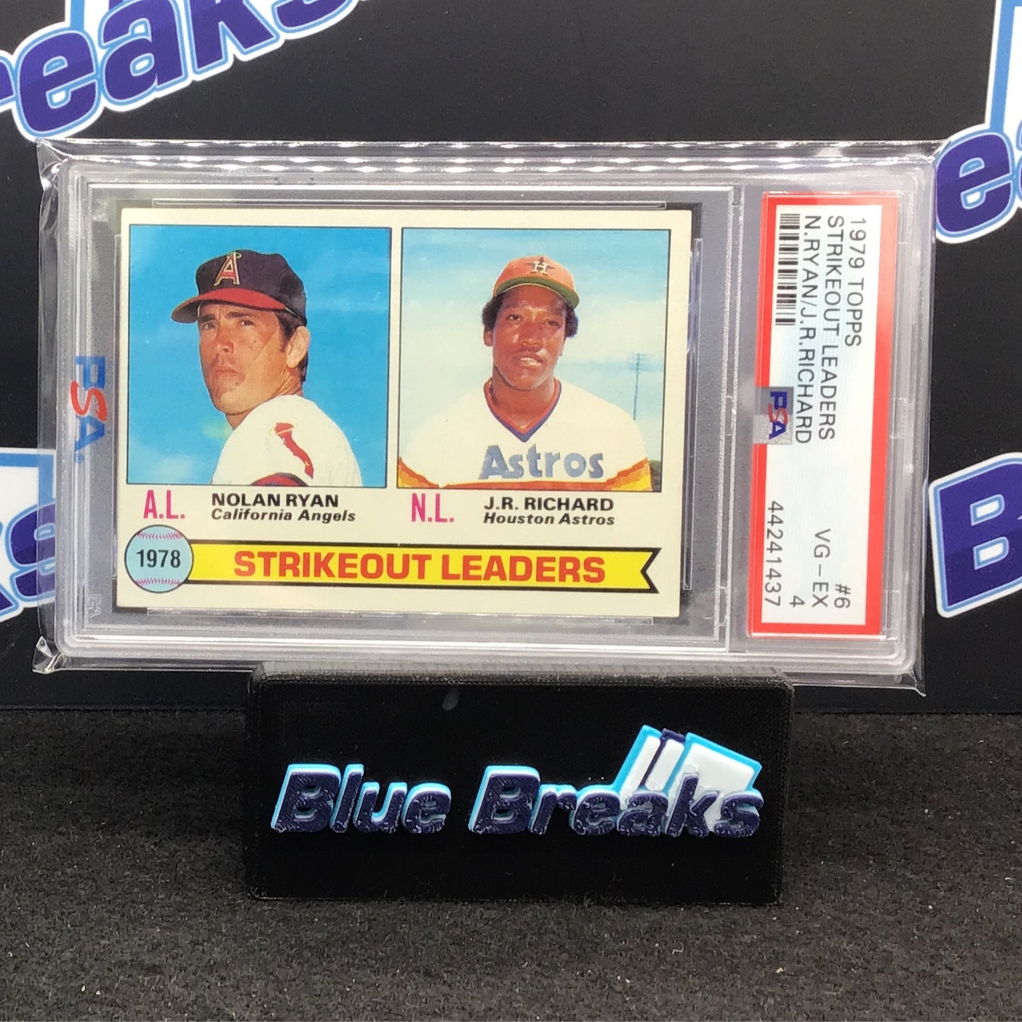 1979 Topps - Strikeout Leaders - Nolan Ryan - J.R. Richard - Astros - Angels - PSA 4