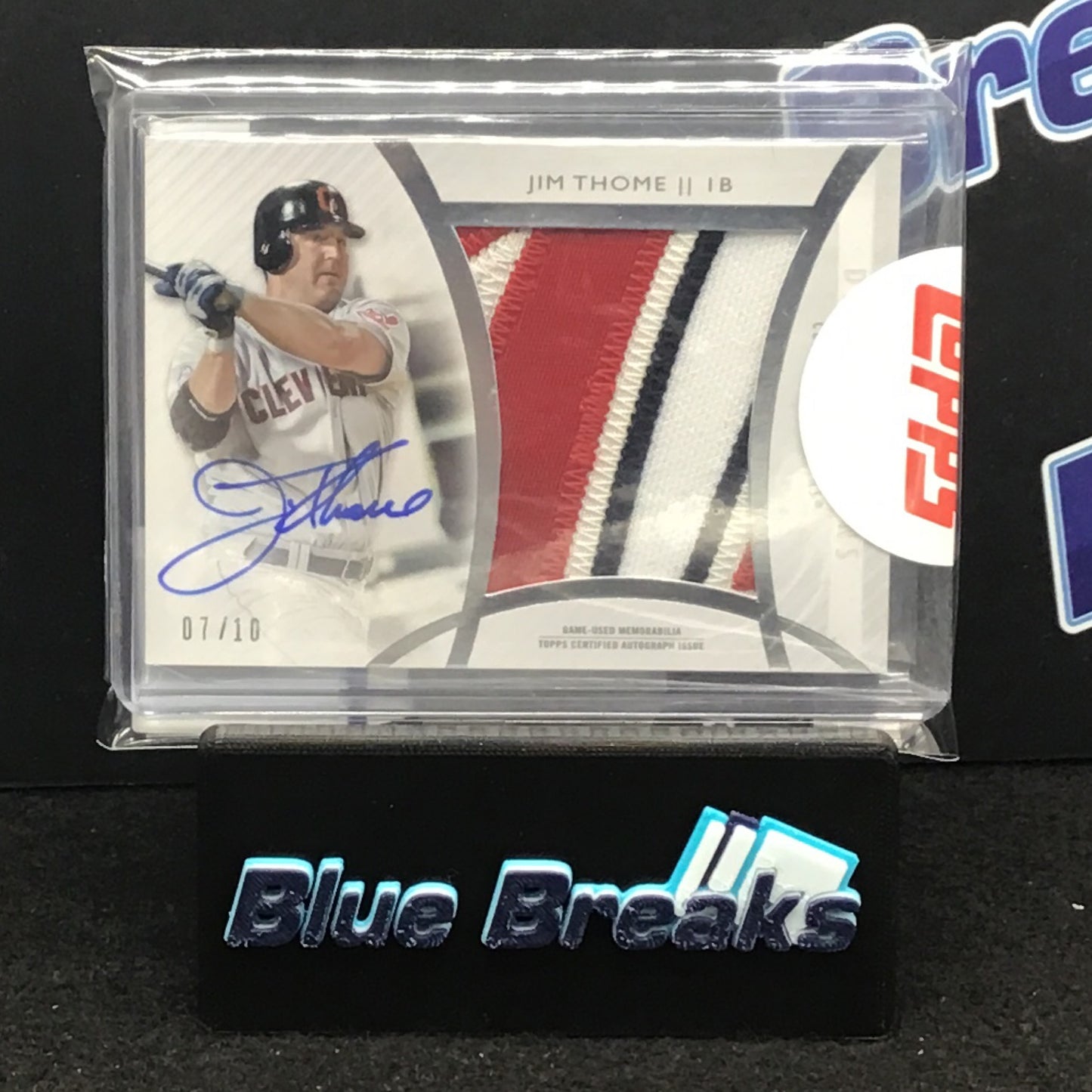 2017 Topps Diamond Icons Jim Thome jumbo relic auto 07/10 #JPA-JT Guardians