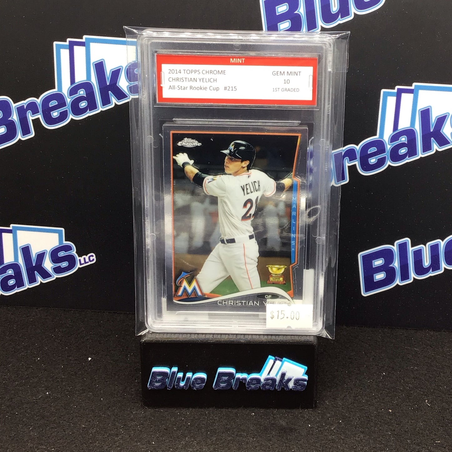2014 Topps Chrome All-Star Rookie Cup Christian Yelich #215 Mint 10 Marlins