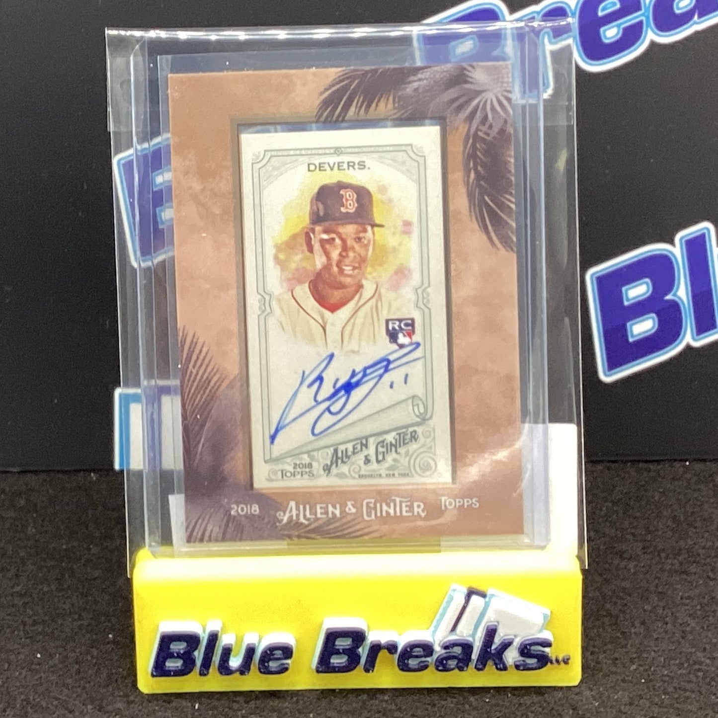 2018 Allen & Ginter Rafael Devers mini framed auto