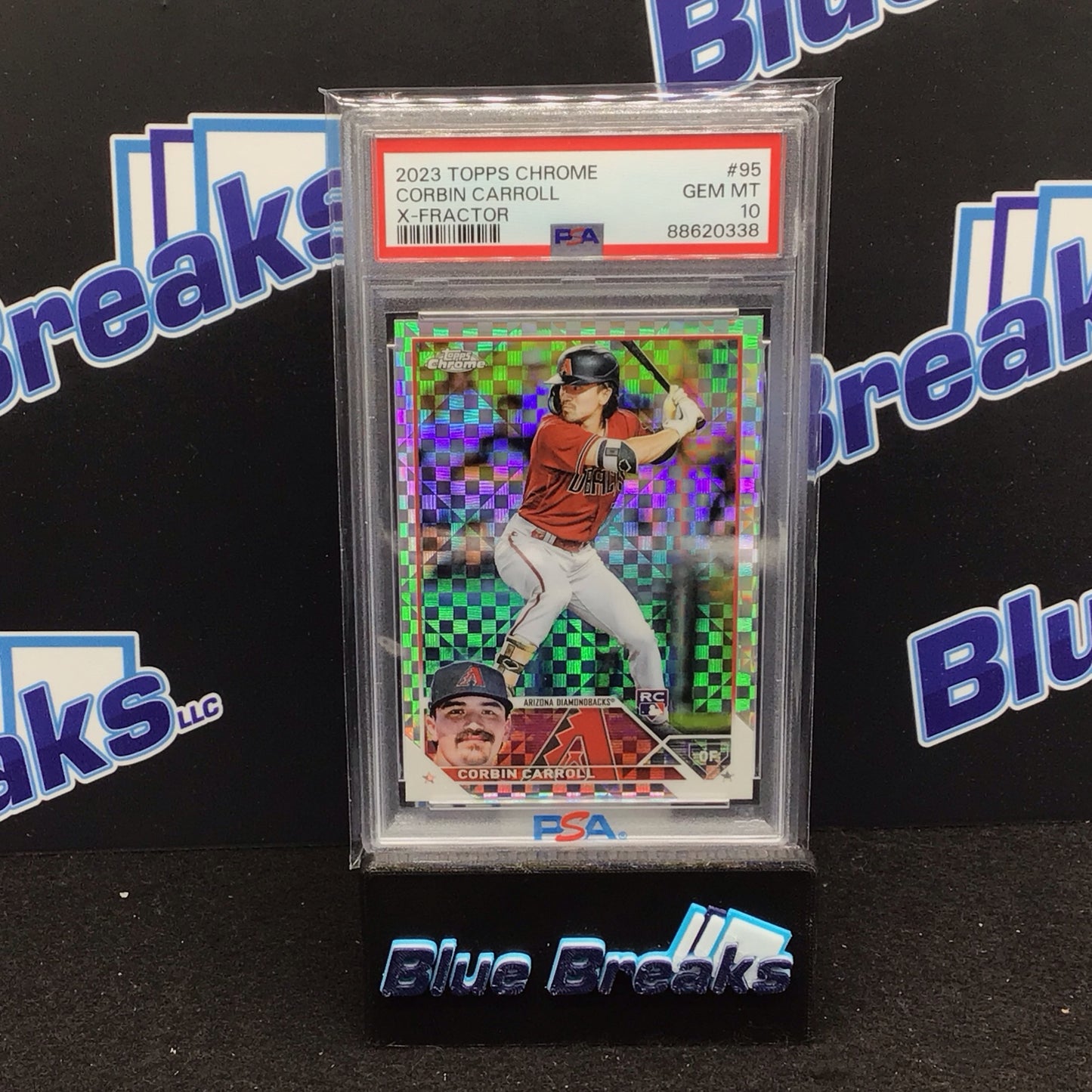 2023 Topps Chrome X-Fractor Corbin Carroll RC #95 PSA 10 Diamondbacks