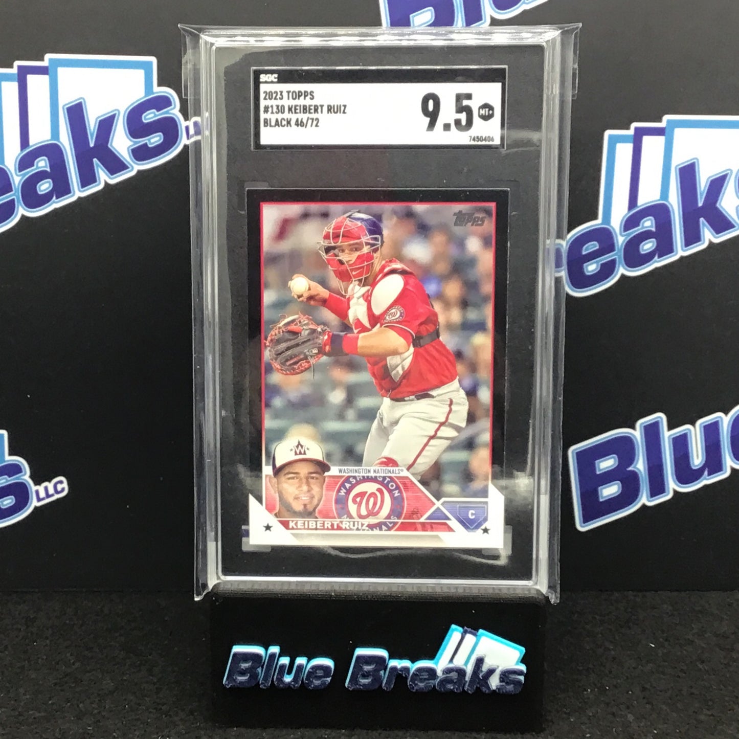 2023 Topps Series 1 Black Keibert Ruiz 46/72 #130 SGC 9.5 Nationals