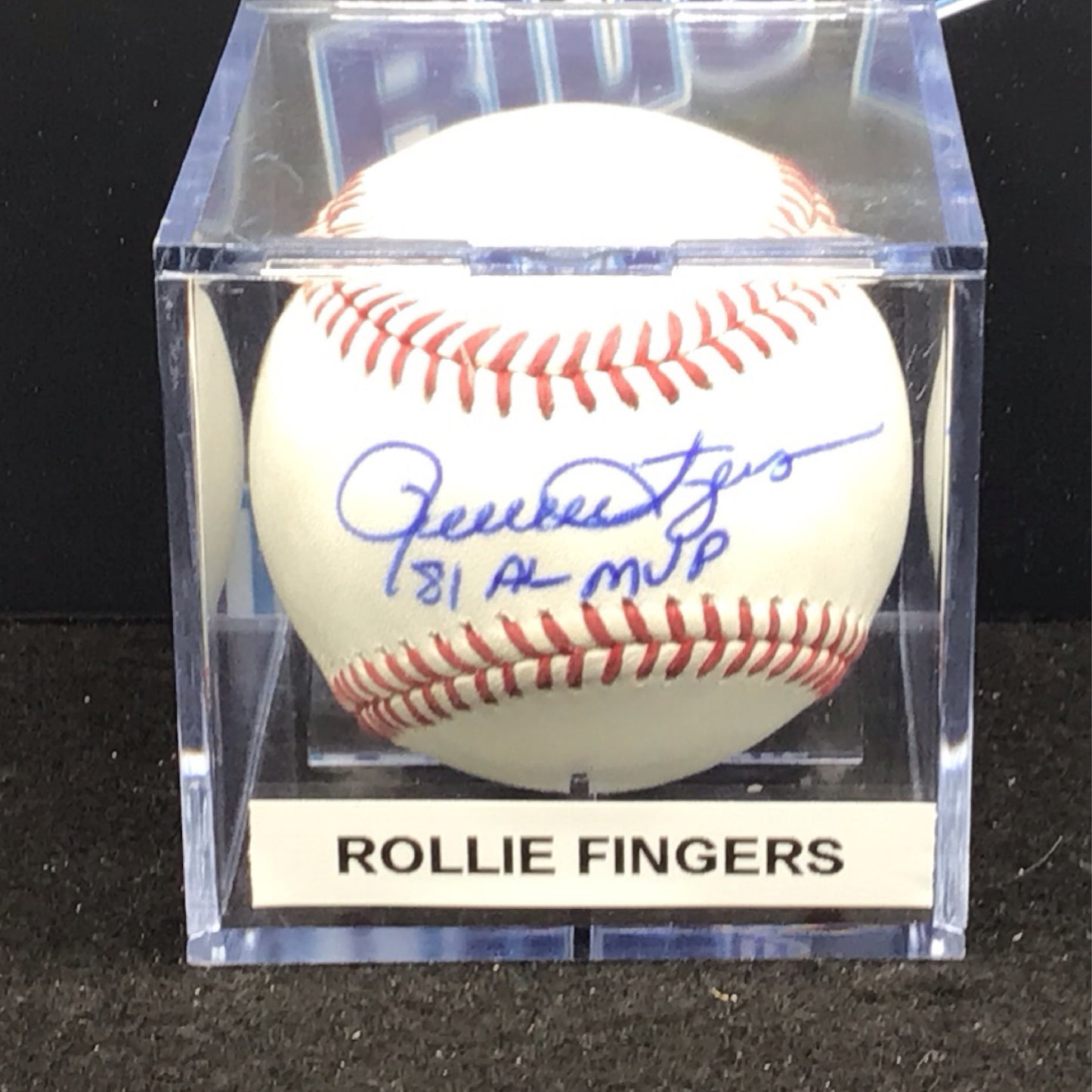 Rollie Fingers autographed baseball 81 AL MVL inscription MLB COA