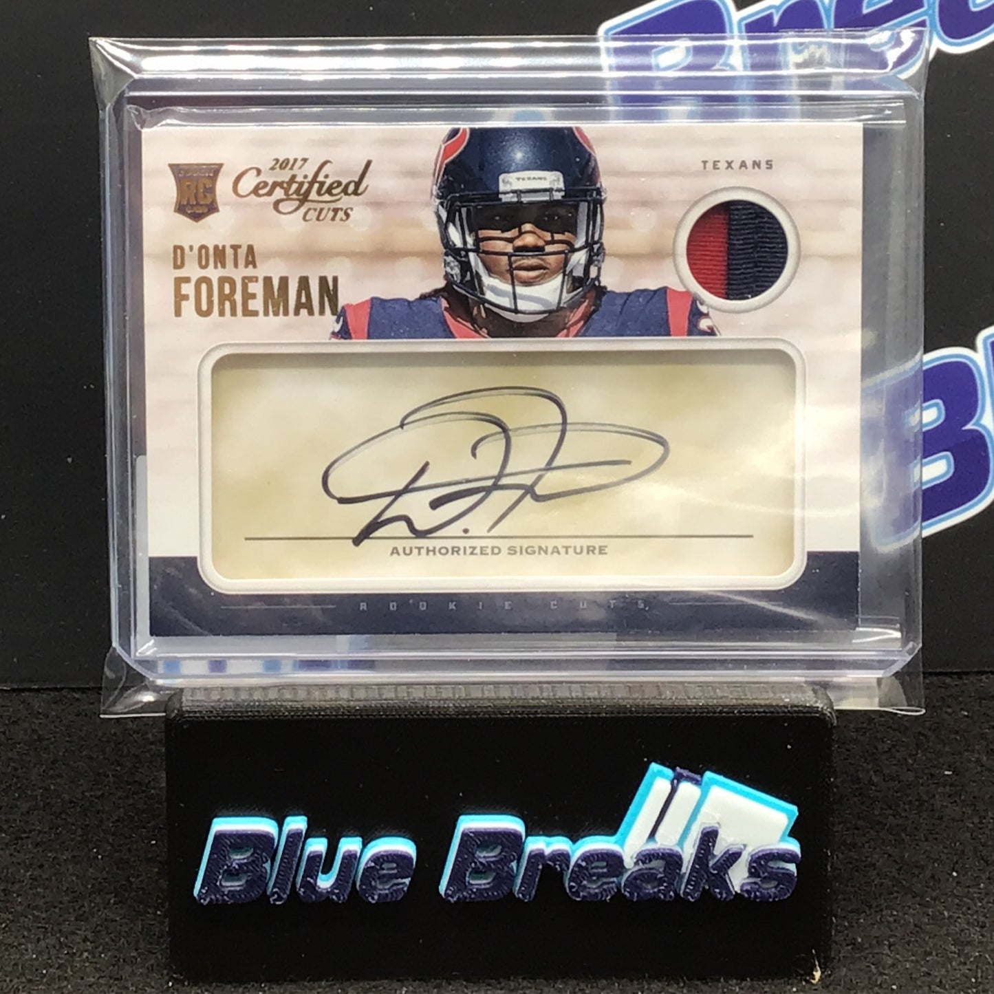 2017 Panini Donruss Certified Cuts D'Onta Foreman 06/199 RC #212 Texans