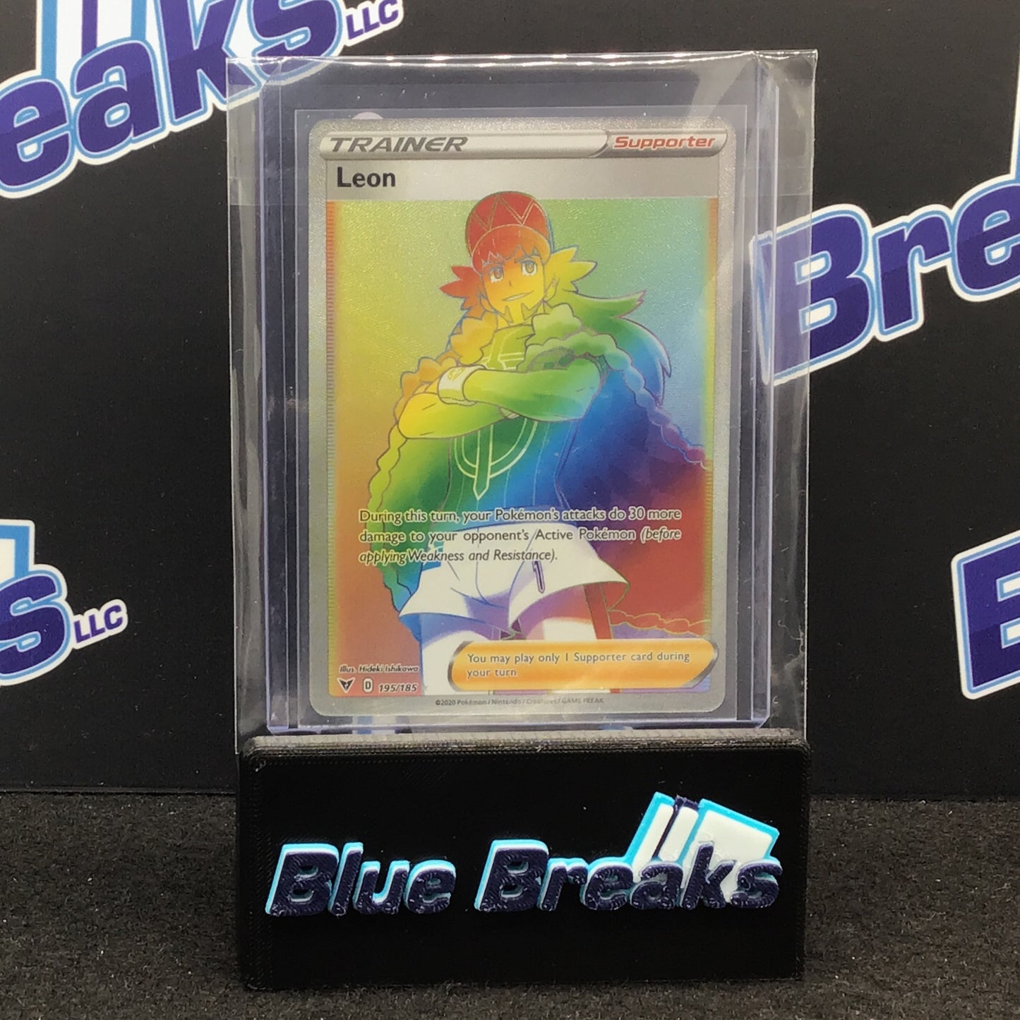 Pokémon Vivid Voltage Leon - Trainer Full Art Rainbow Secret Rare