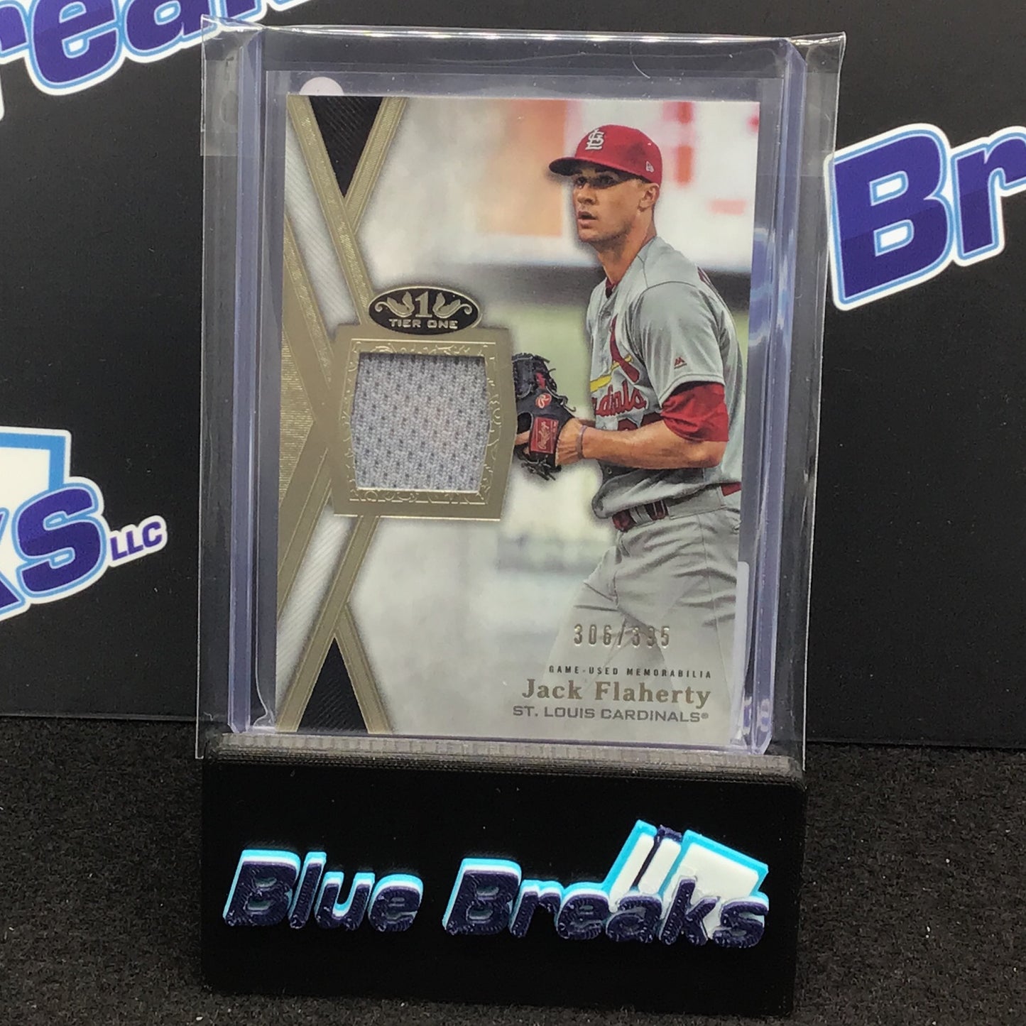 2020 Topps Tier One Jack Flaherty relic 306/395 #T1R-JF Cardinals