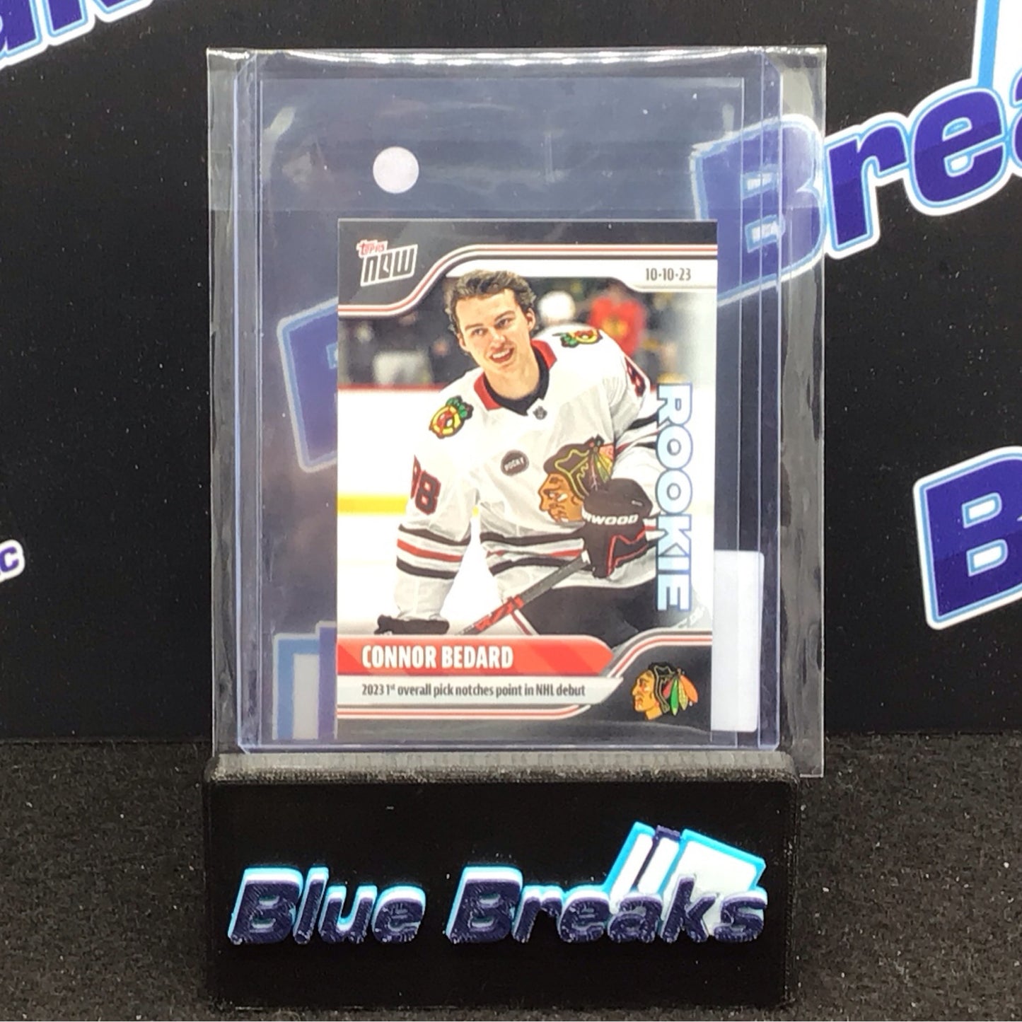 2023 Topps Now NHL Debut Rookie #1 Overall Pick Connor Bedard #1 Blackhawks