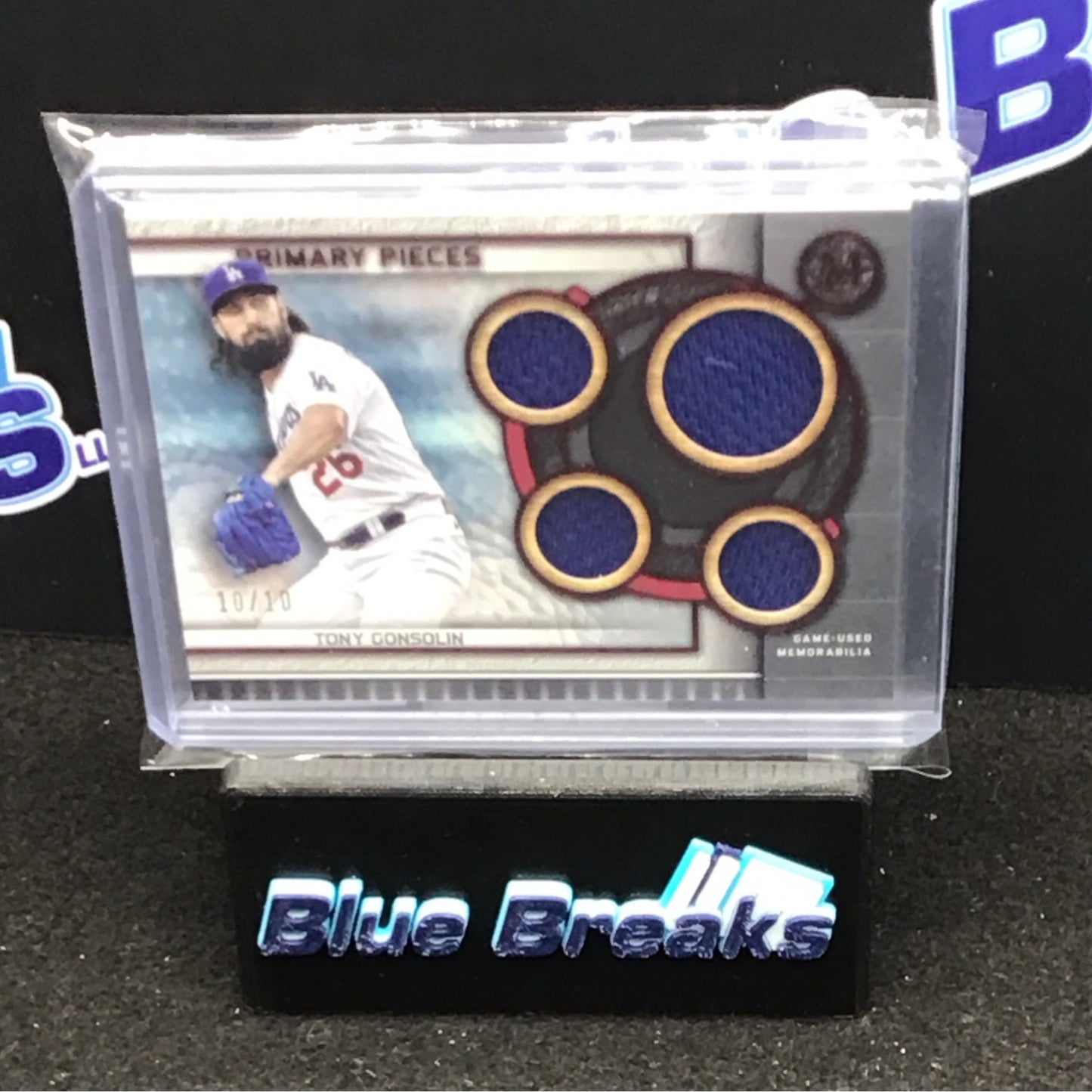 2023 Topps Museum Collection Primary Pieces quad relic red Tony Gonsolin 10/10 #SPPQR-TG Dodgers
