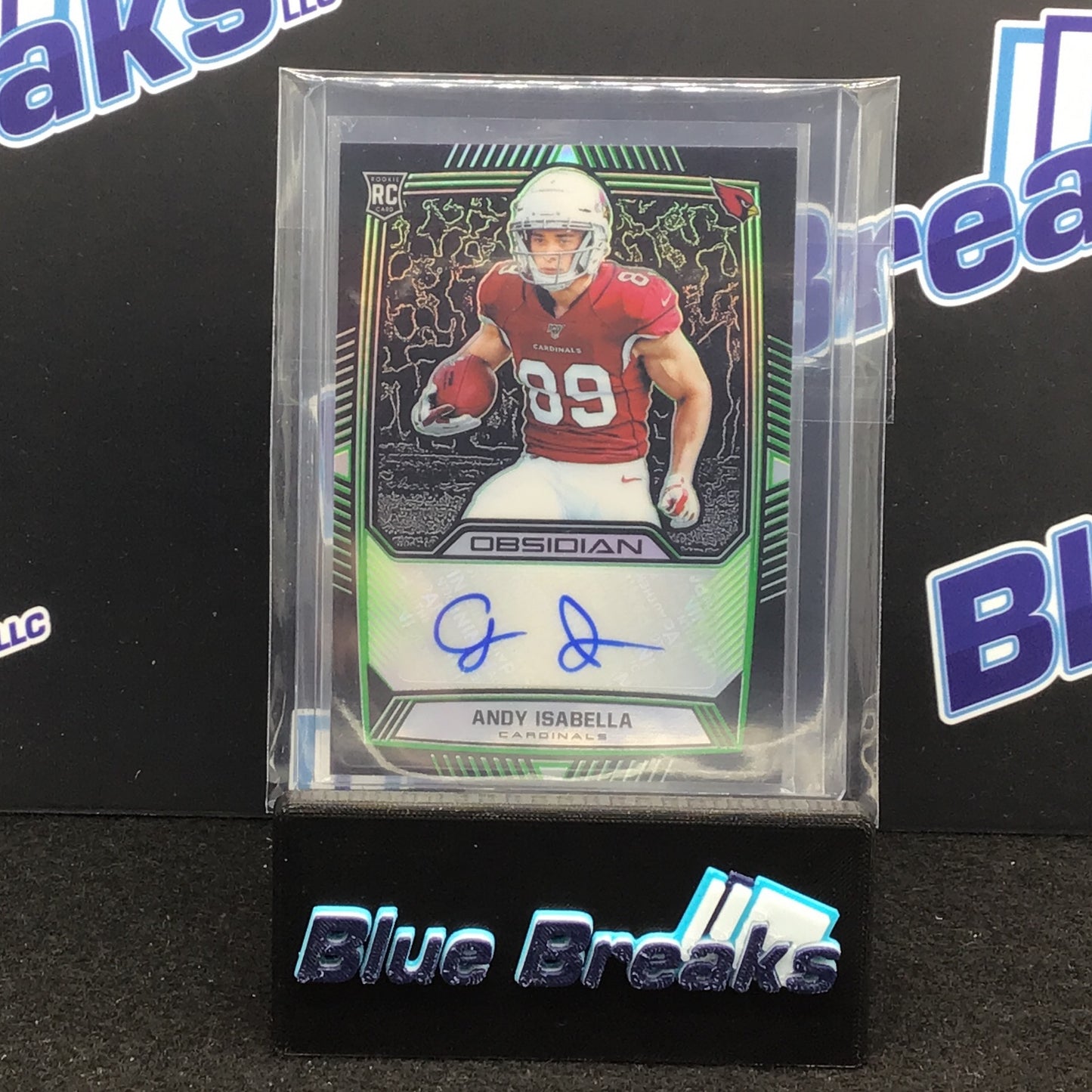 2019 Panini Obsidian - Andy Isabella auto- 23/50 - RA-AIS - Green - Arizona Cardinals
