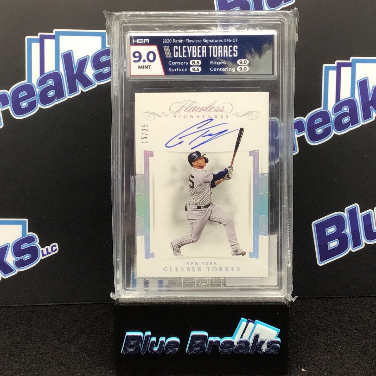 2020 Panini Flawless Gleyber Torres auto 15/25 #FS-GT HGA 9 Yankees