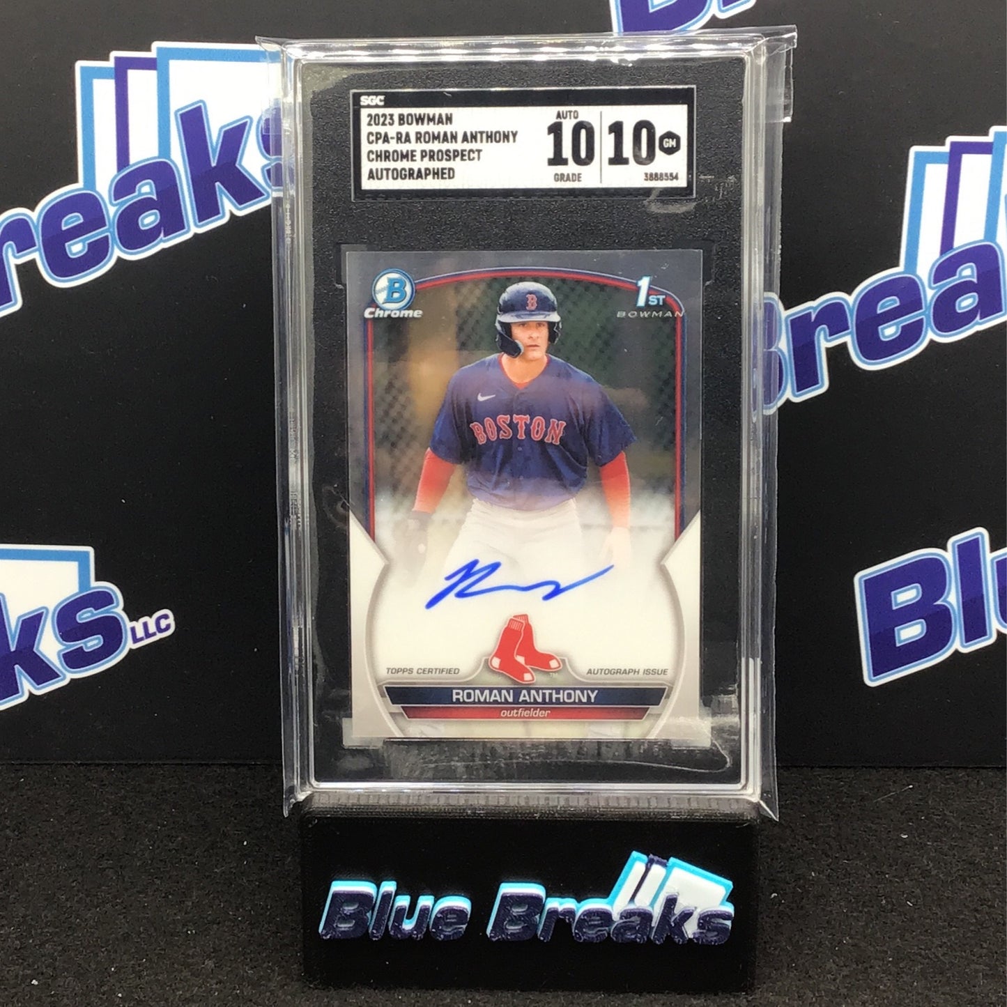 2023 Bowman Chrome Prospect Roman Anthony auto #CPA-RA SGC 10 10 Red Sox