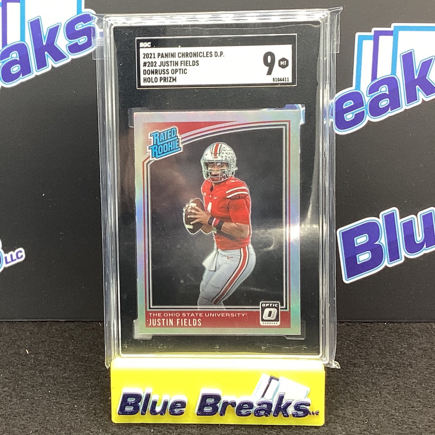 2021 Panini Chronicles Donruss Optic Holo Prizm Justin Fields SGC 9 202