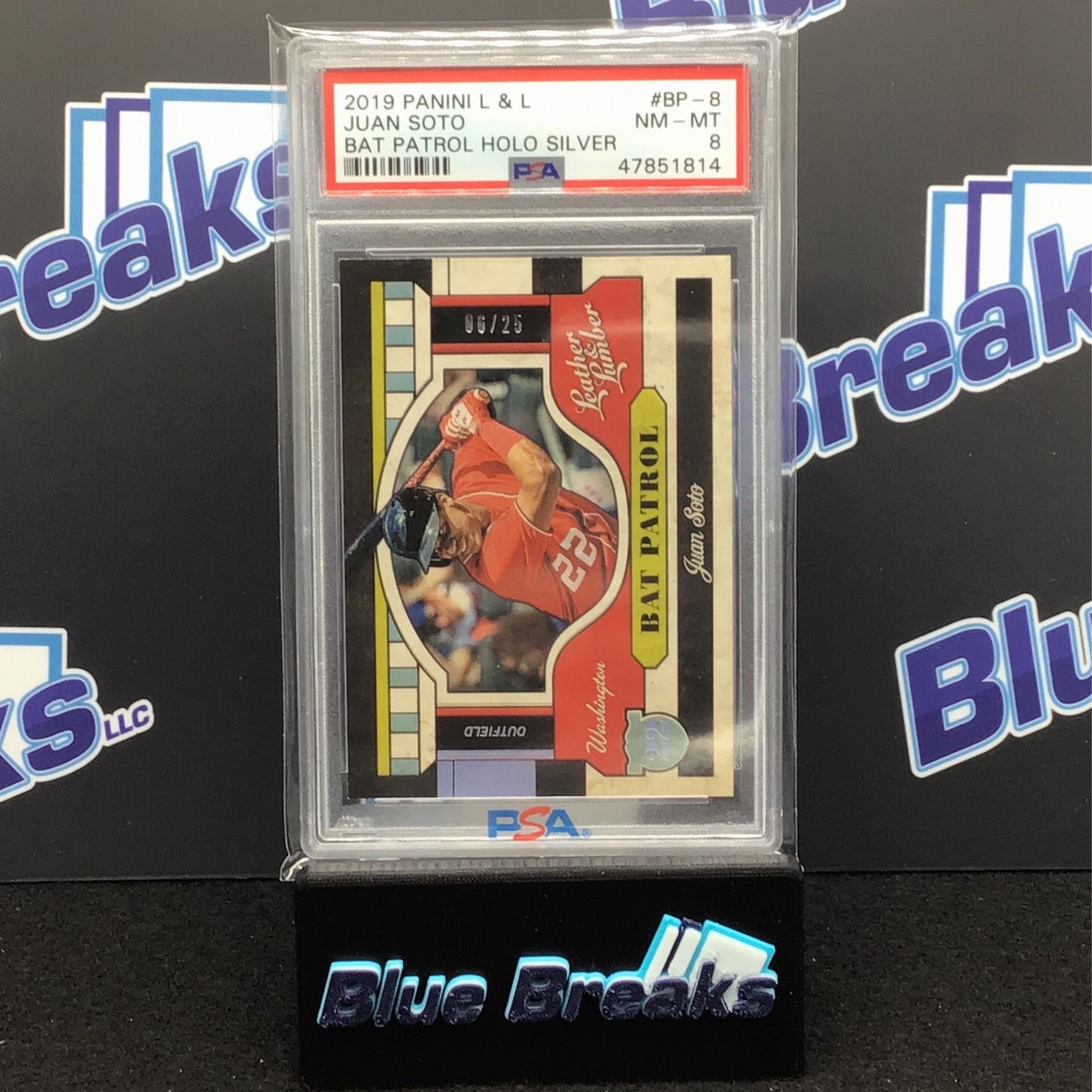 2019 Panini Leather & Lumber - Juan Soto - #BP-8 - Washington Nationals - 6/25