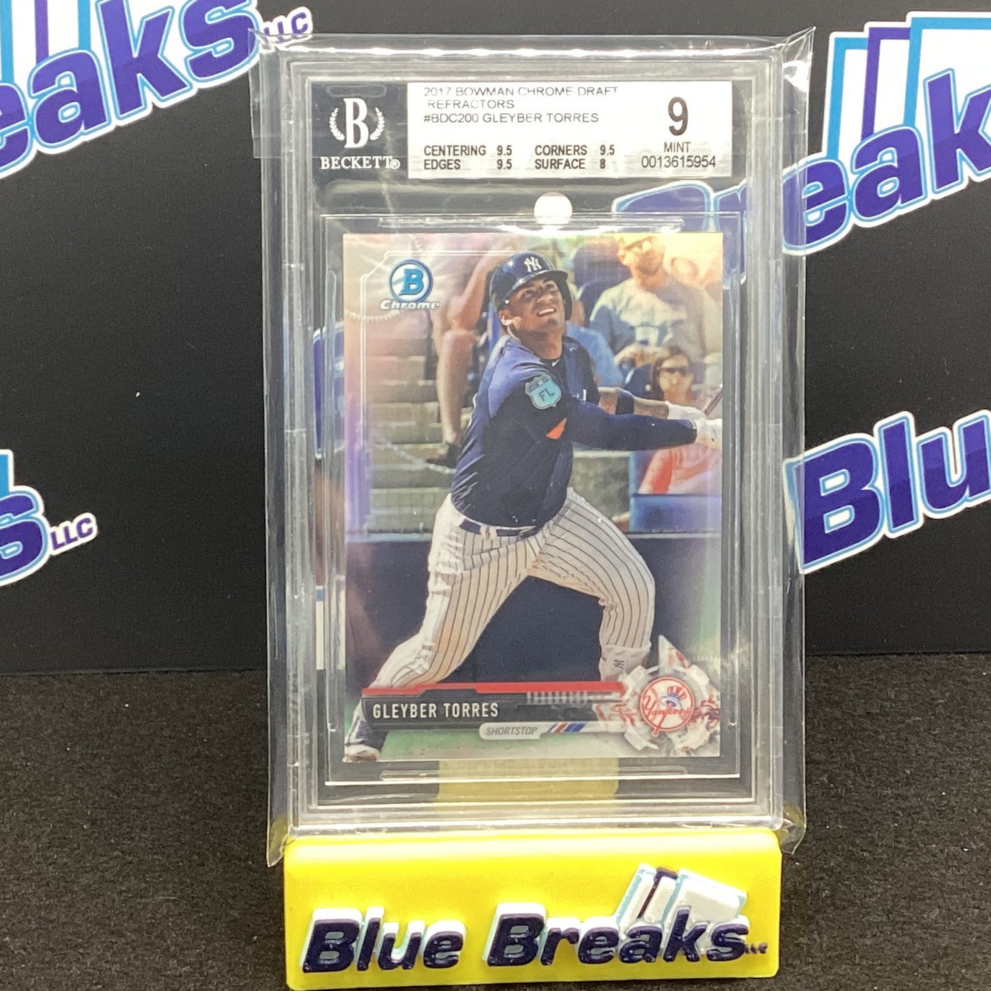 2017 Bowman Chrome Draft Refractor - Gleyber Torres BGS 9