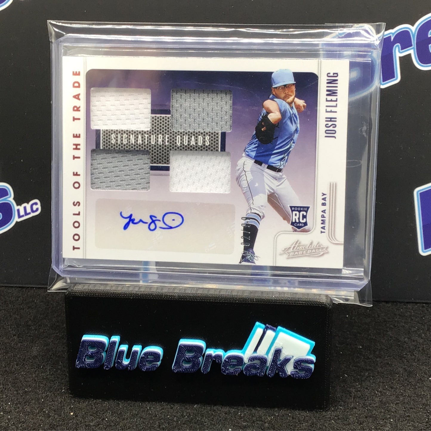 2021 Panini Absolute Tools of the Trade Signature Quads Josh Fleming 82/99 RC #RTT-JF Rays