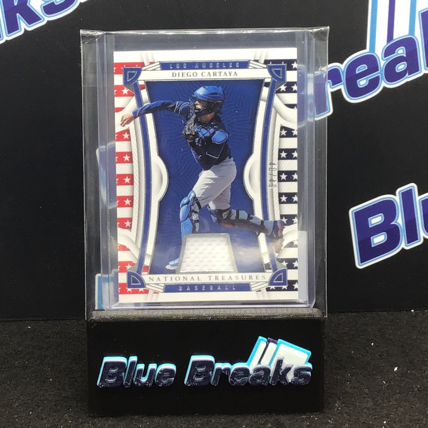 2023 Panini National Treasures Diego Cartaya relic 40/49 #18 Dodgers