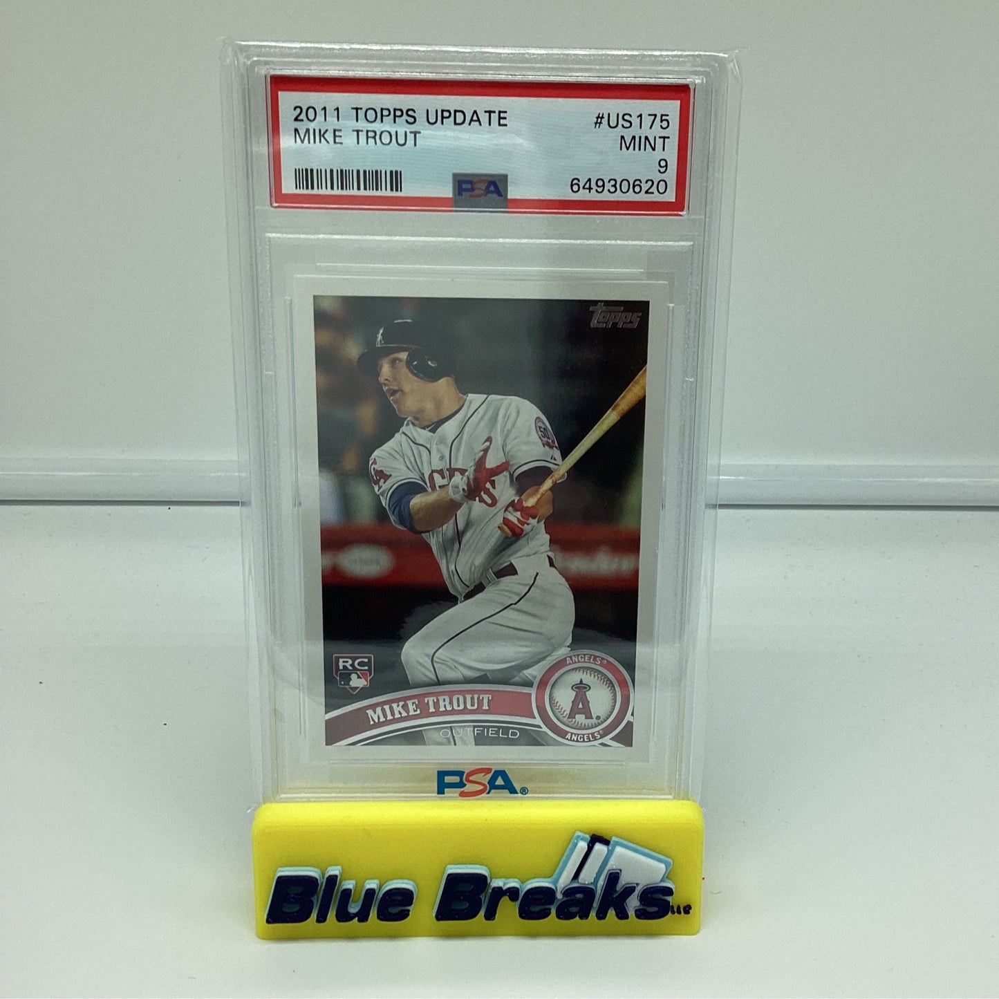 2011 Mike Trout Topps Update Rookie PSA 9