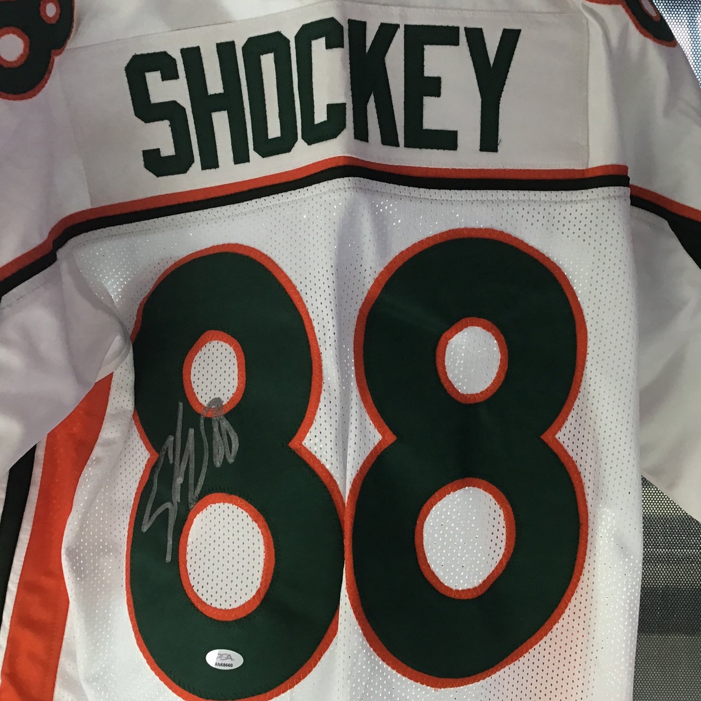 Jeremy Shockey University of Miami autographed jersey PSA