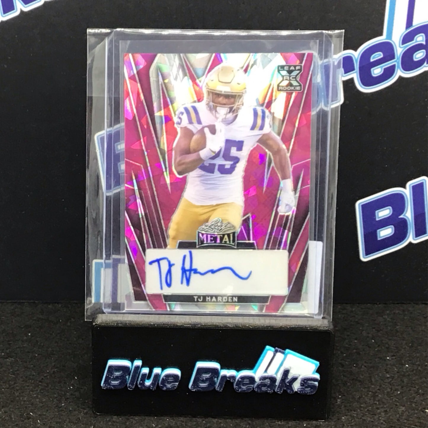 2024 Leaf Metal Football XRC Crystal Auto TJ Harden 4/5 Rookie #BA-TJH UCLA