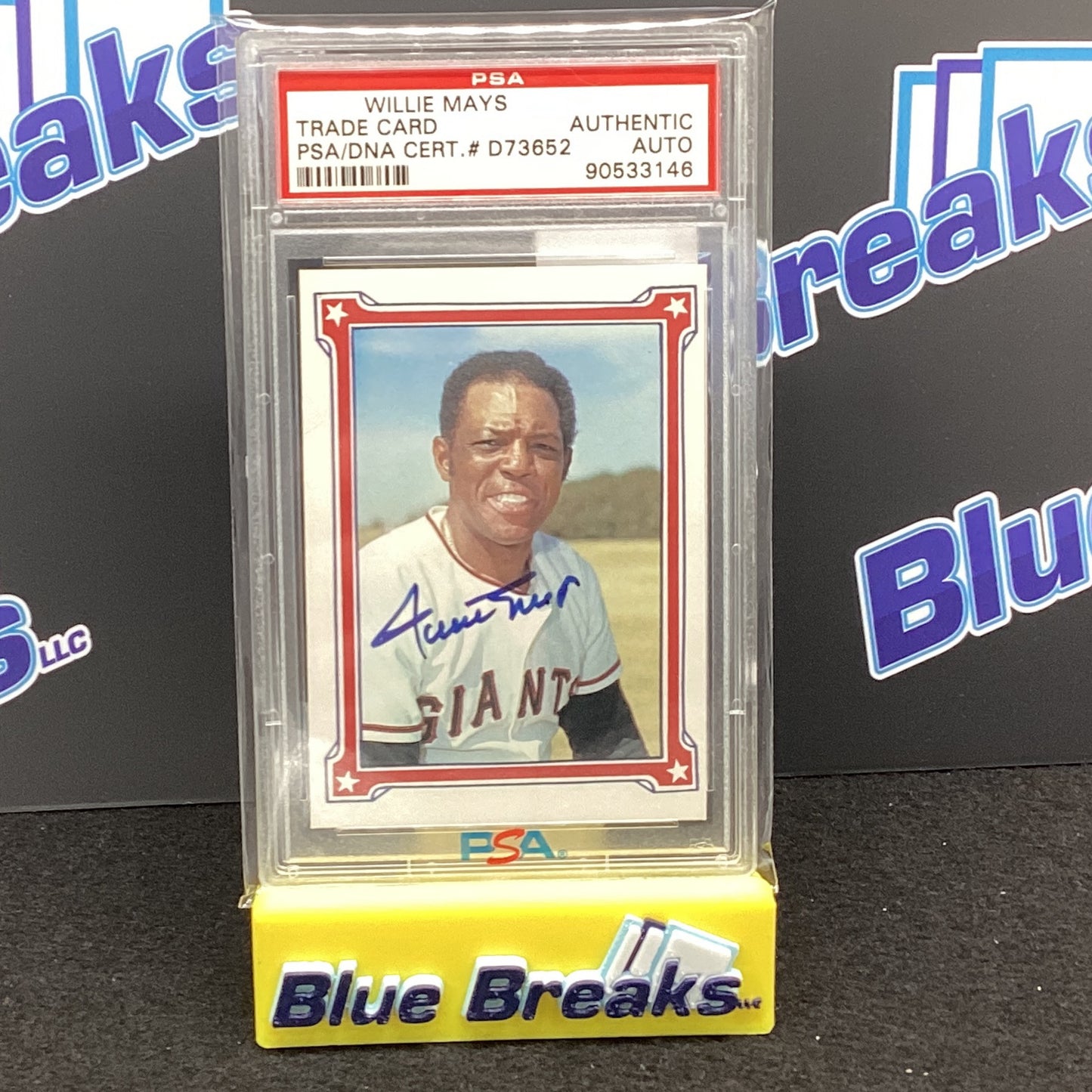 Willie Mays Trade Card auto /2500