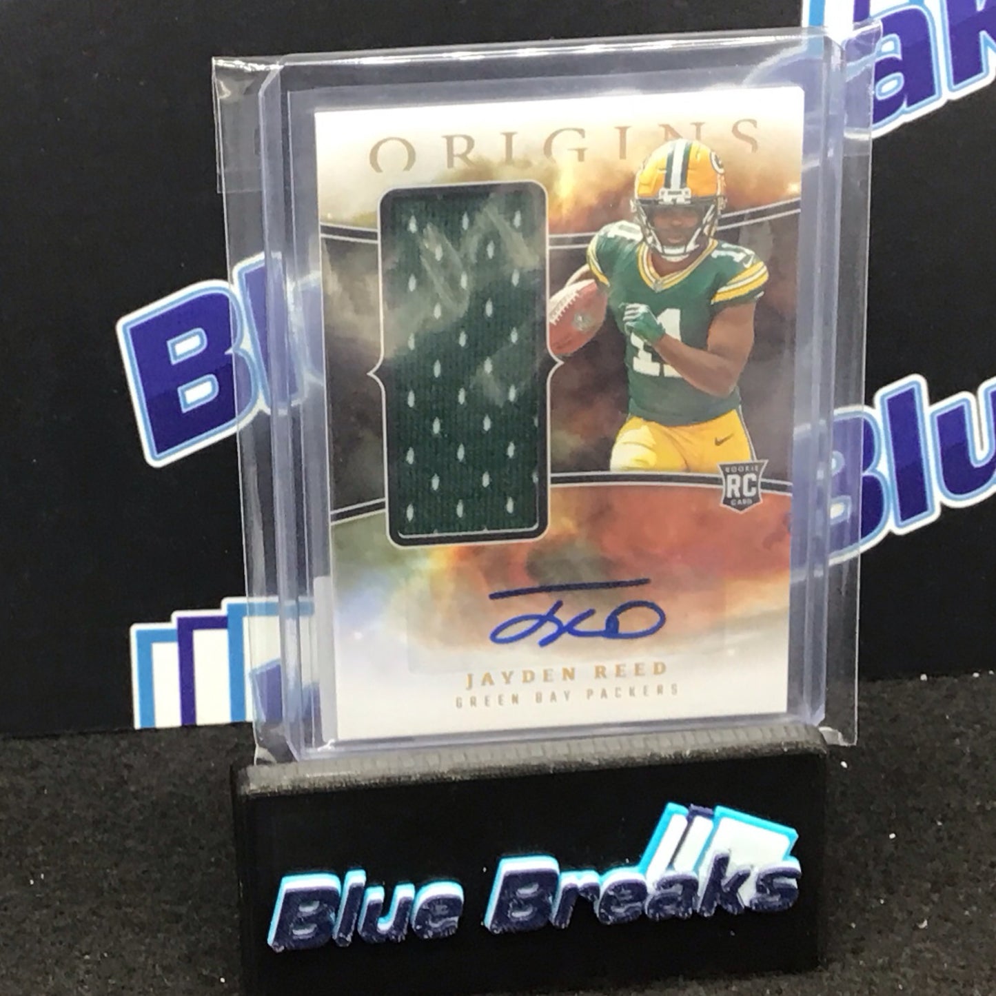 2023 Panini Origins Jayden Reed relic auto RC #RJJA-JR Packers