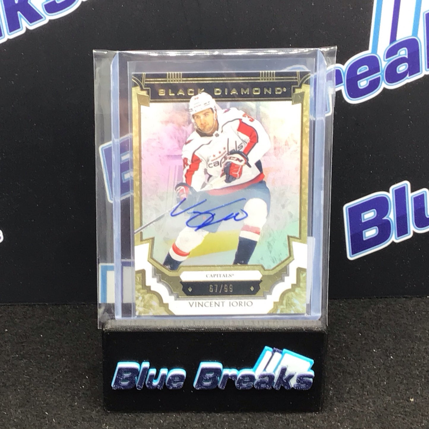 2023-24 Upper Deck Black Diamond Gold Vincent Iorio Auto 67/99 #BDB-VI Capitals